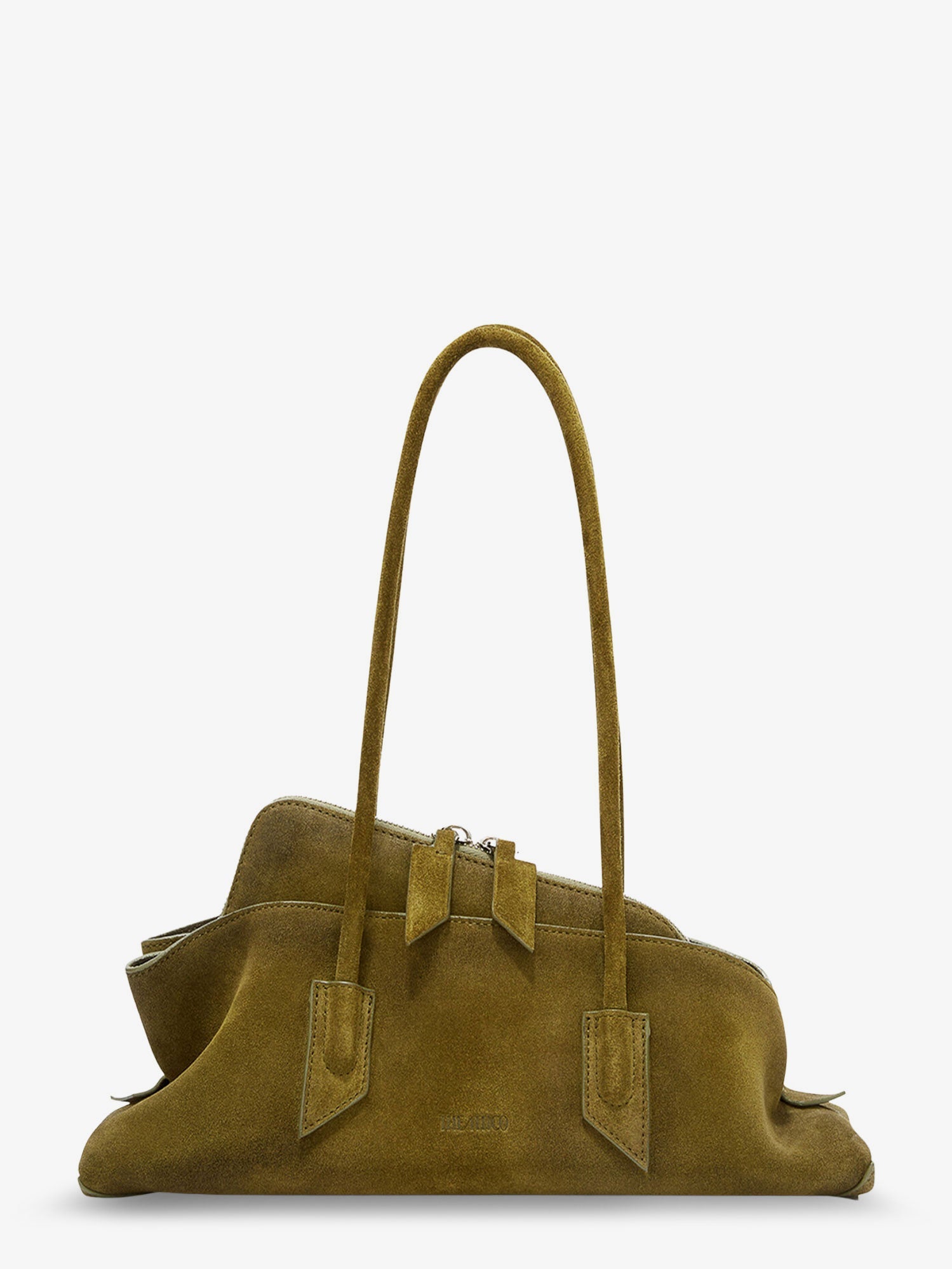 The Attico La Passeggiata Small Suede Shoulder Bag