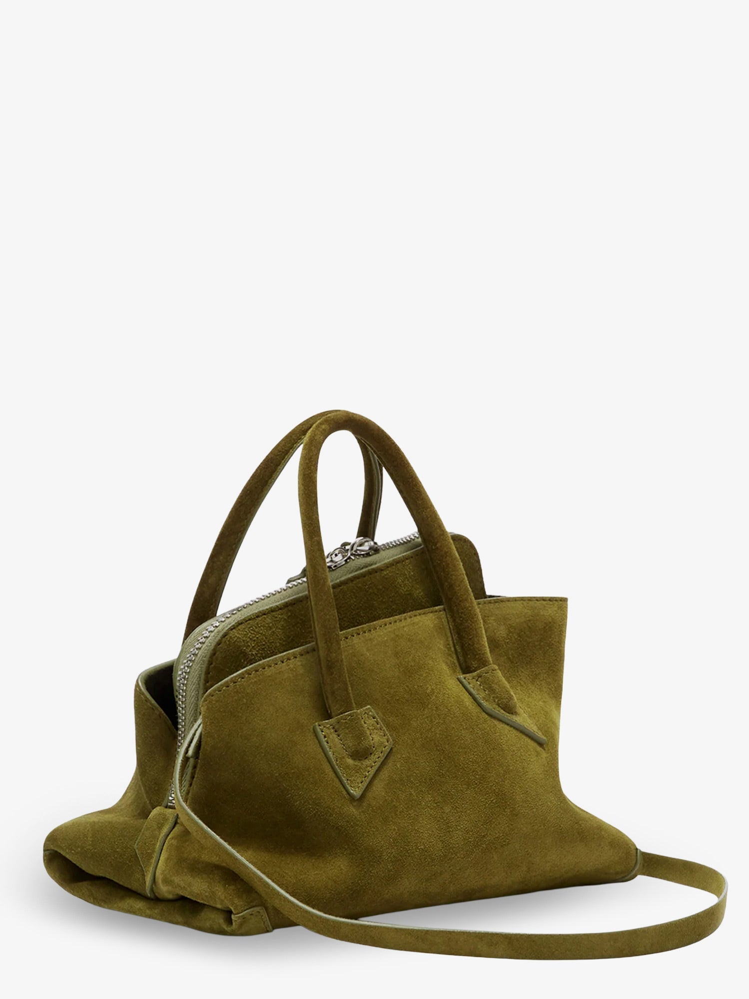 The Attico La Passeggiata Mini Suede Handbag