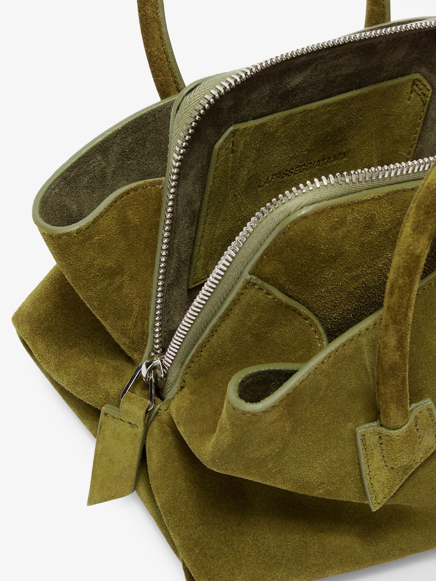 The Attico La Passeggiata Mini Suede Handbag