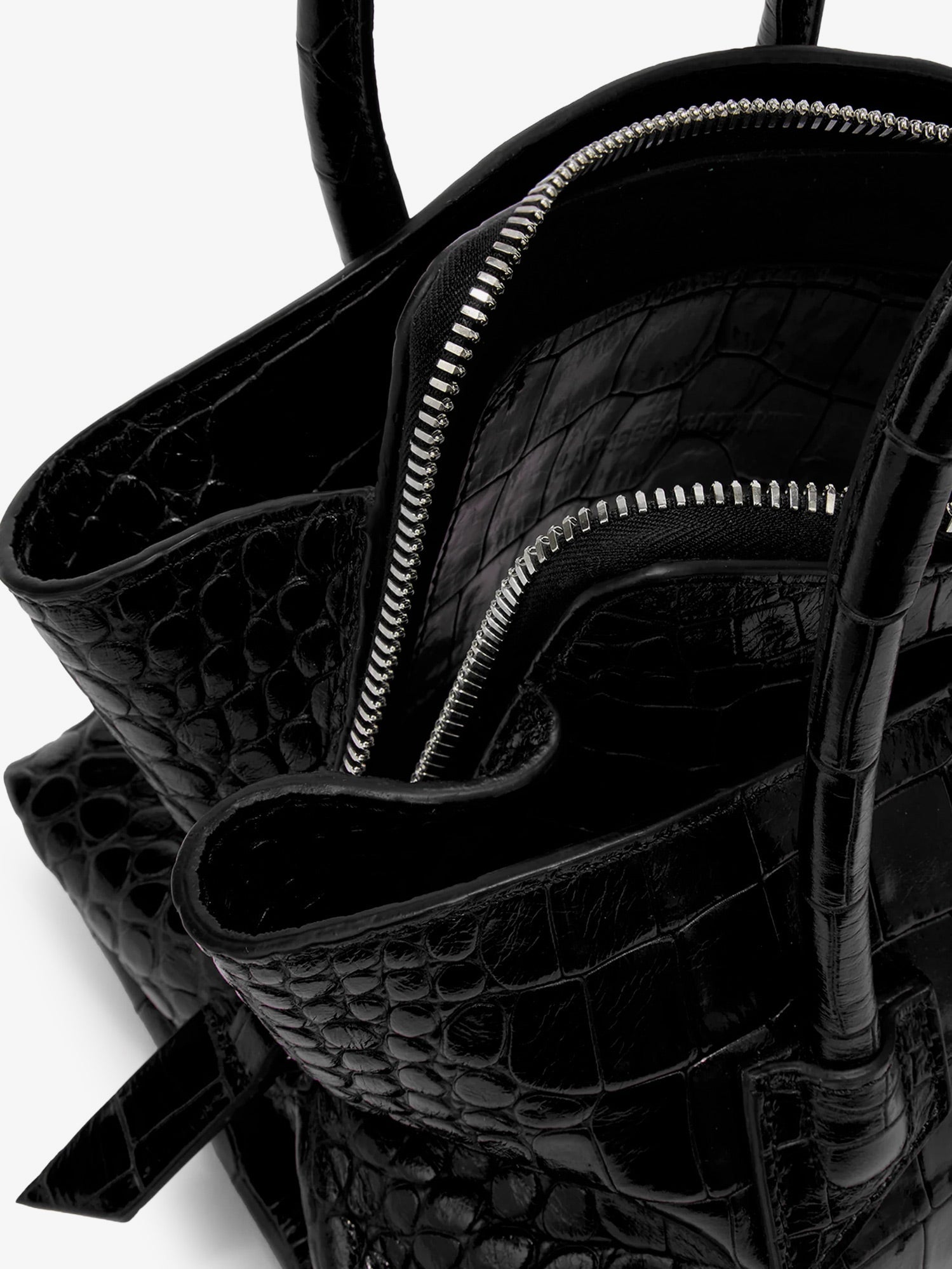 The Attico La Passeggiata Mini Croco Effect Leather Handbag