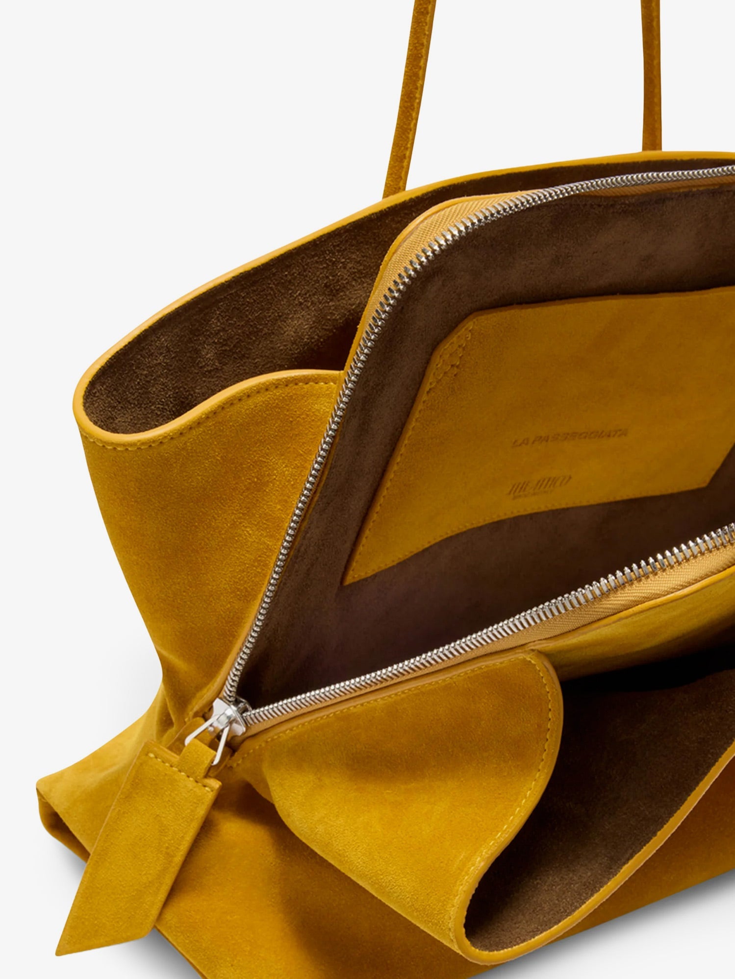 The Attico La Passeggiata Suede Shoulder Bag