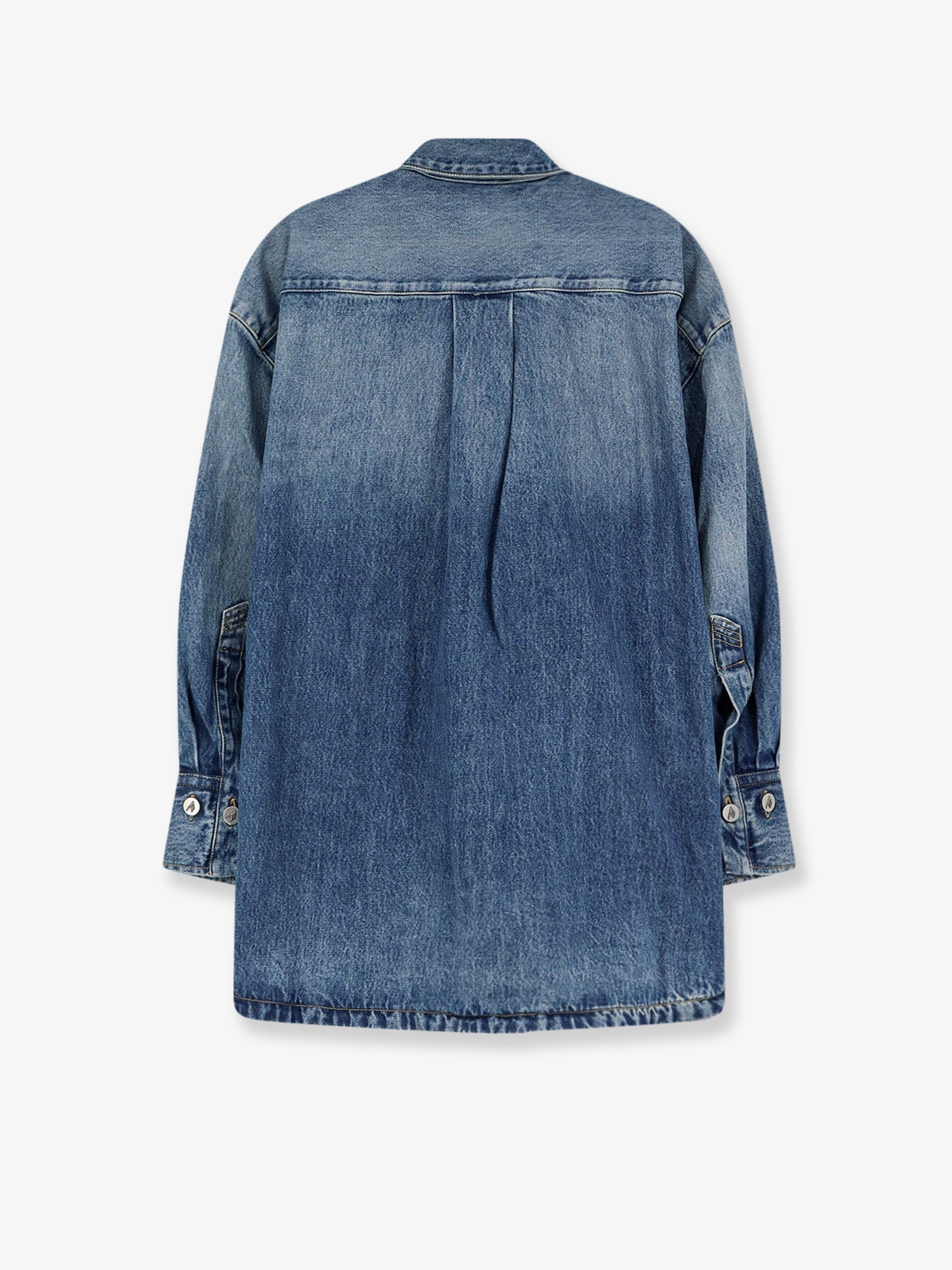 The Attico Bomber Blue Denim Shirt