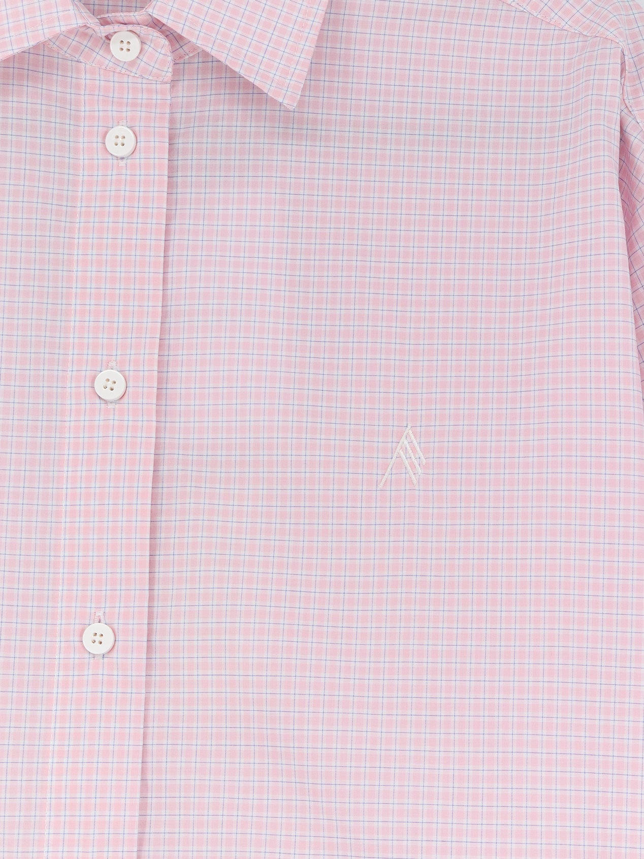 The Attico Cotton Shirt With Front Embroidered Logo