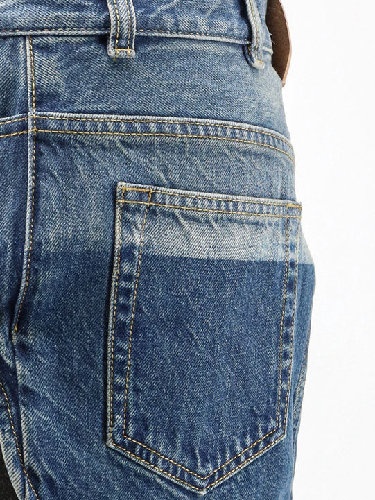 The Attico Blue Denim Mini Skirt