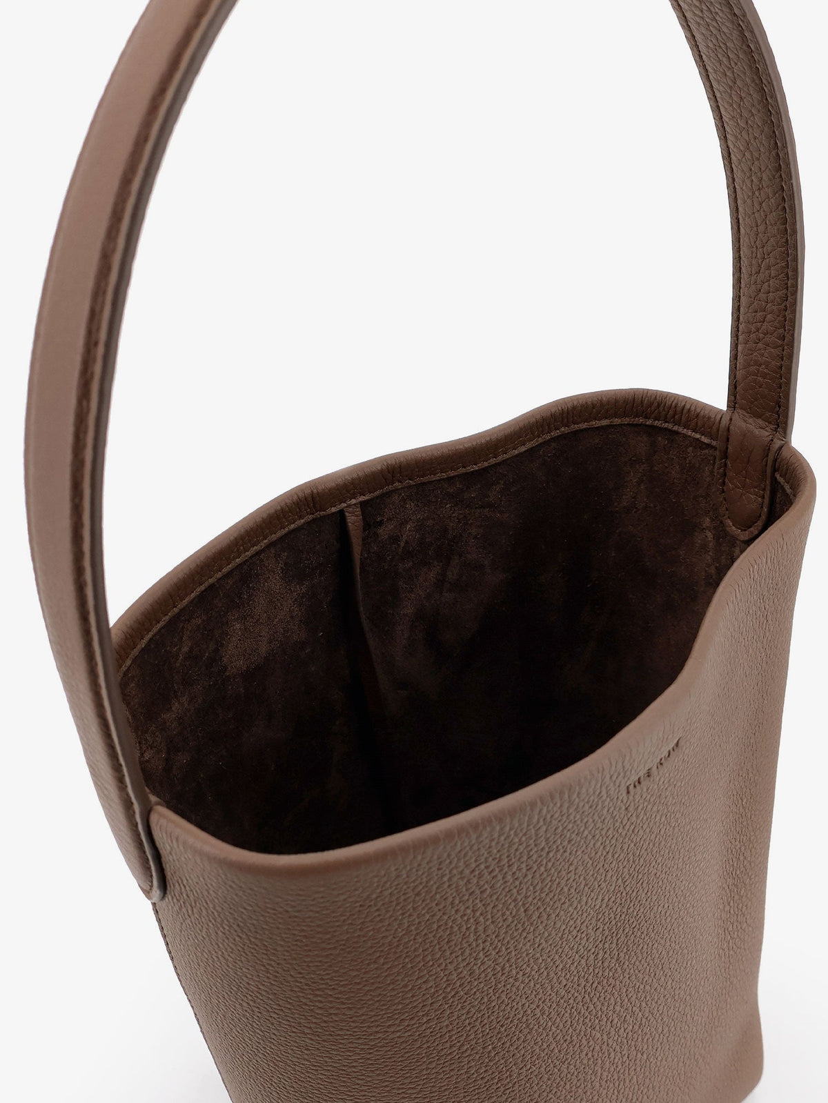 The Row Small N/s Park Tote Bucket Bag In Hammered Leather