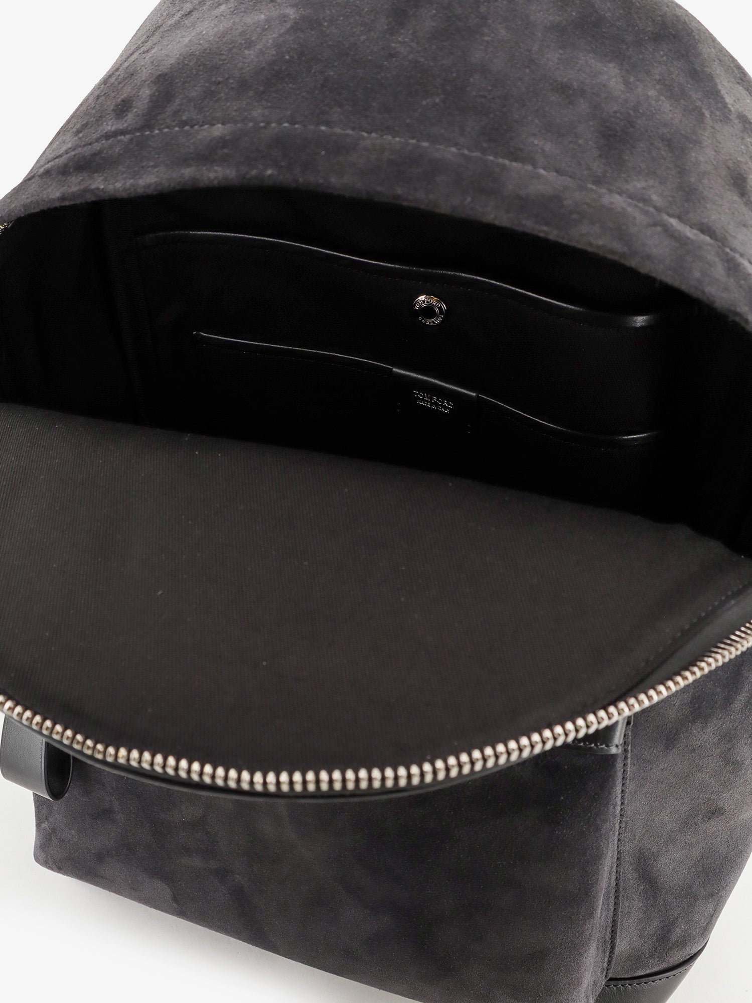 Tom Ford Suede Backpack With Maxi Zip On The Front