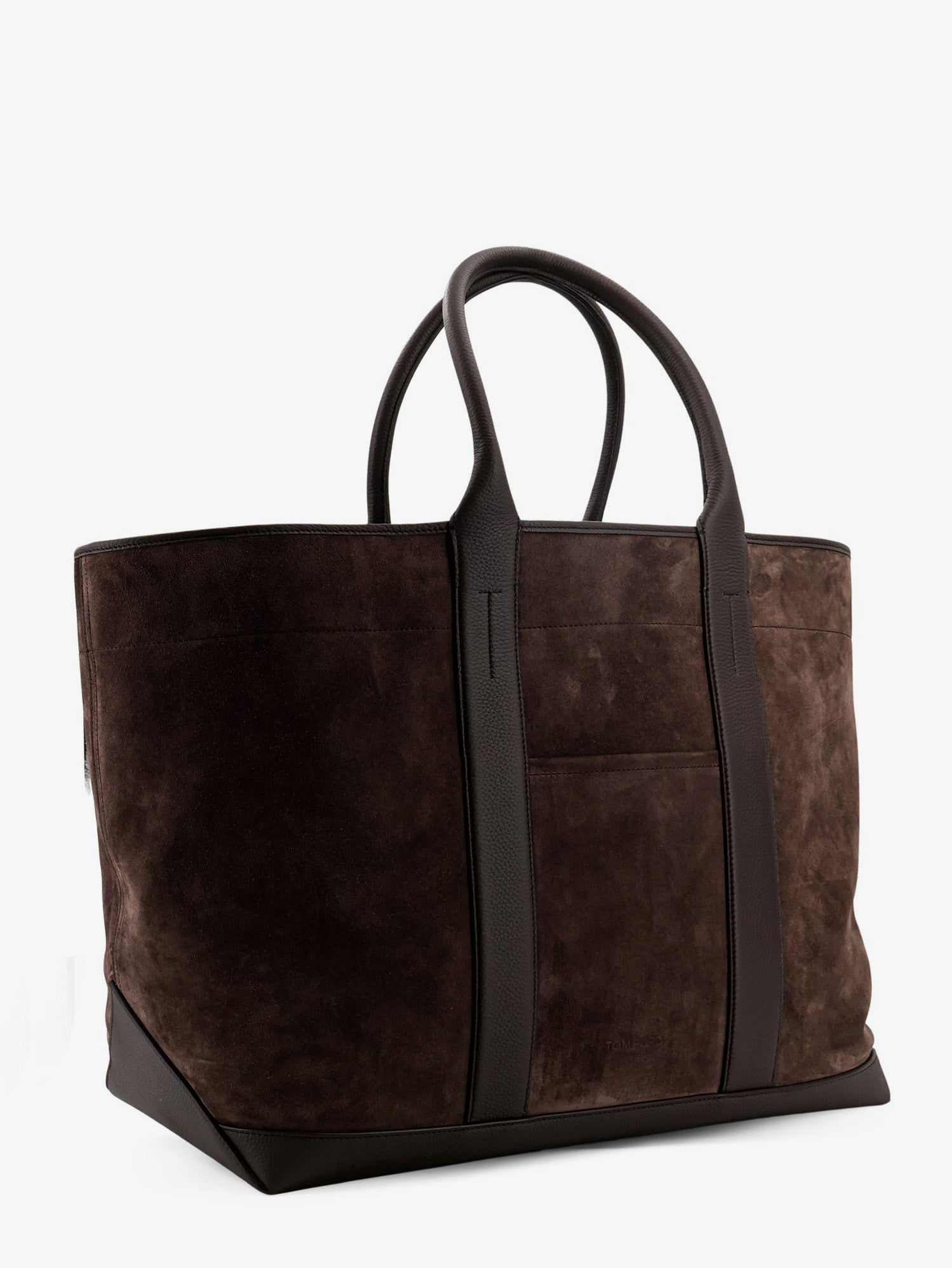 Tom Ford Suede Shopping Bag With Logo Engraved On The Bottom