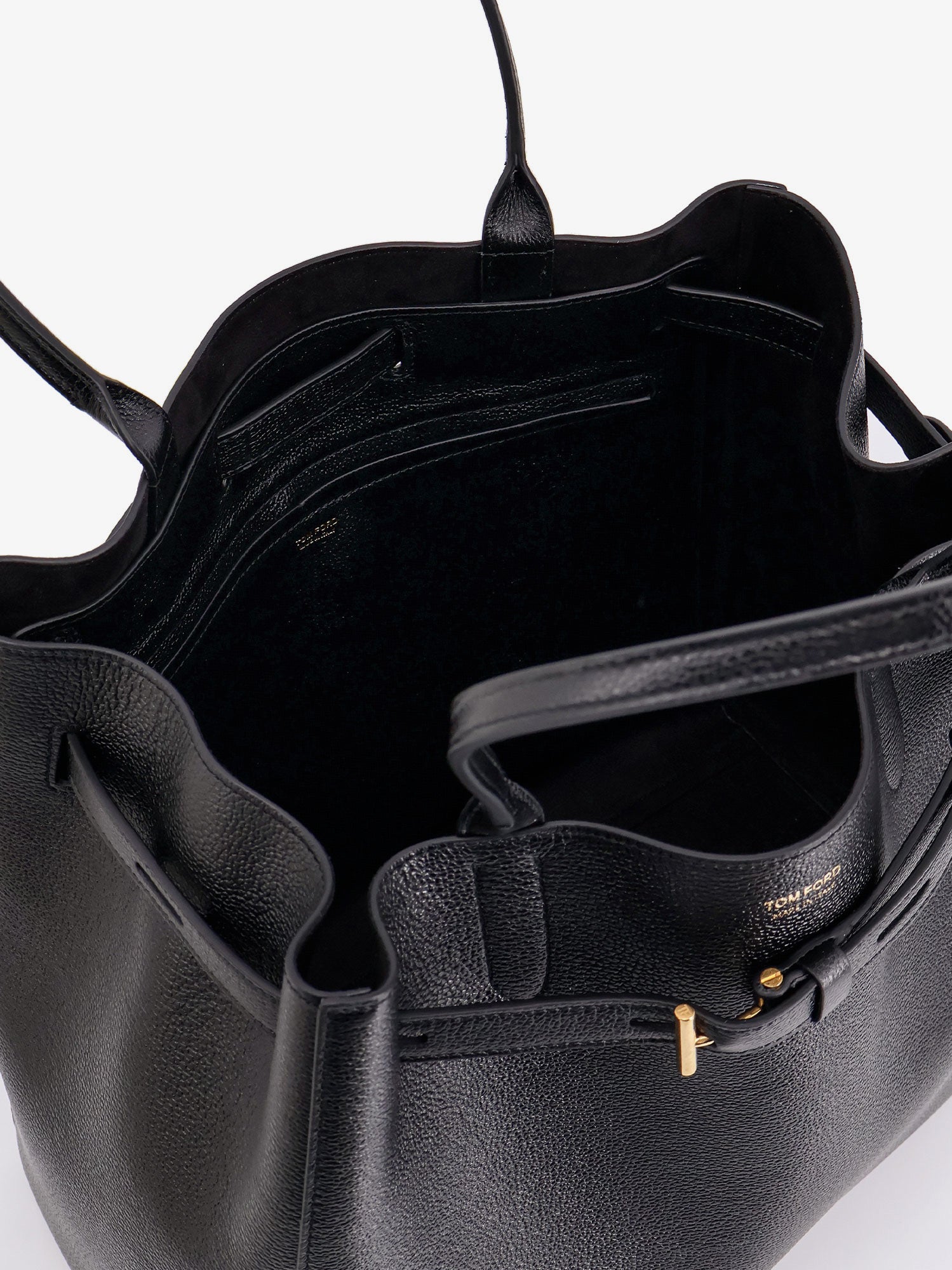 Tom Ford Leather Shoulder Bag With Logo