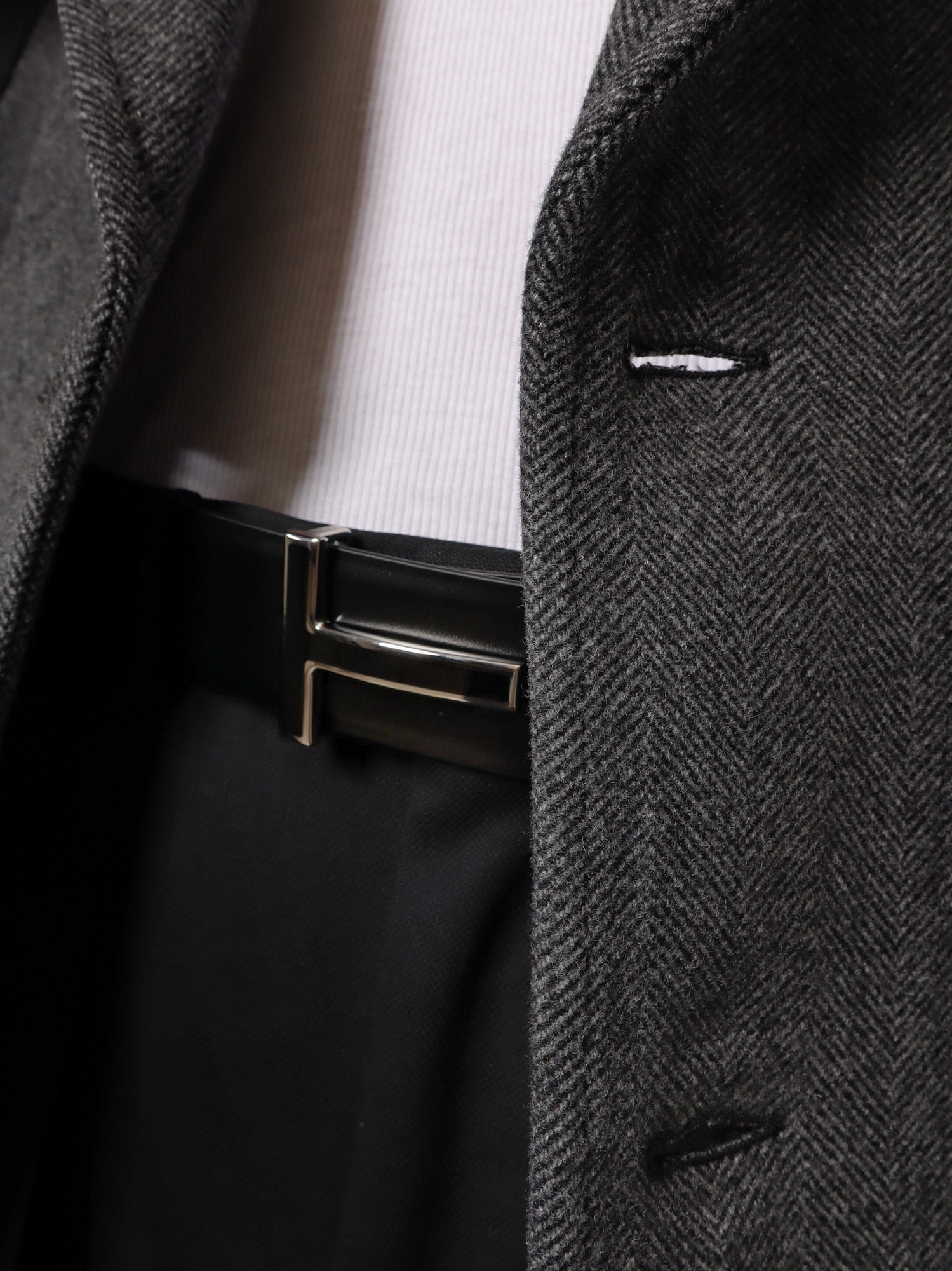 Tom Ford Leather Belt With Enameled Logo