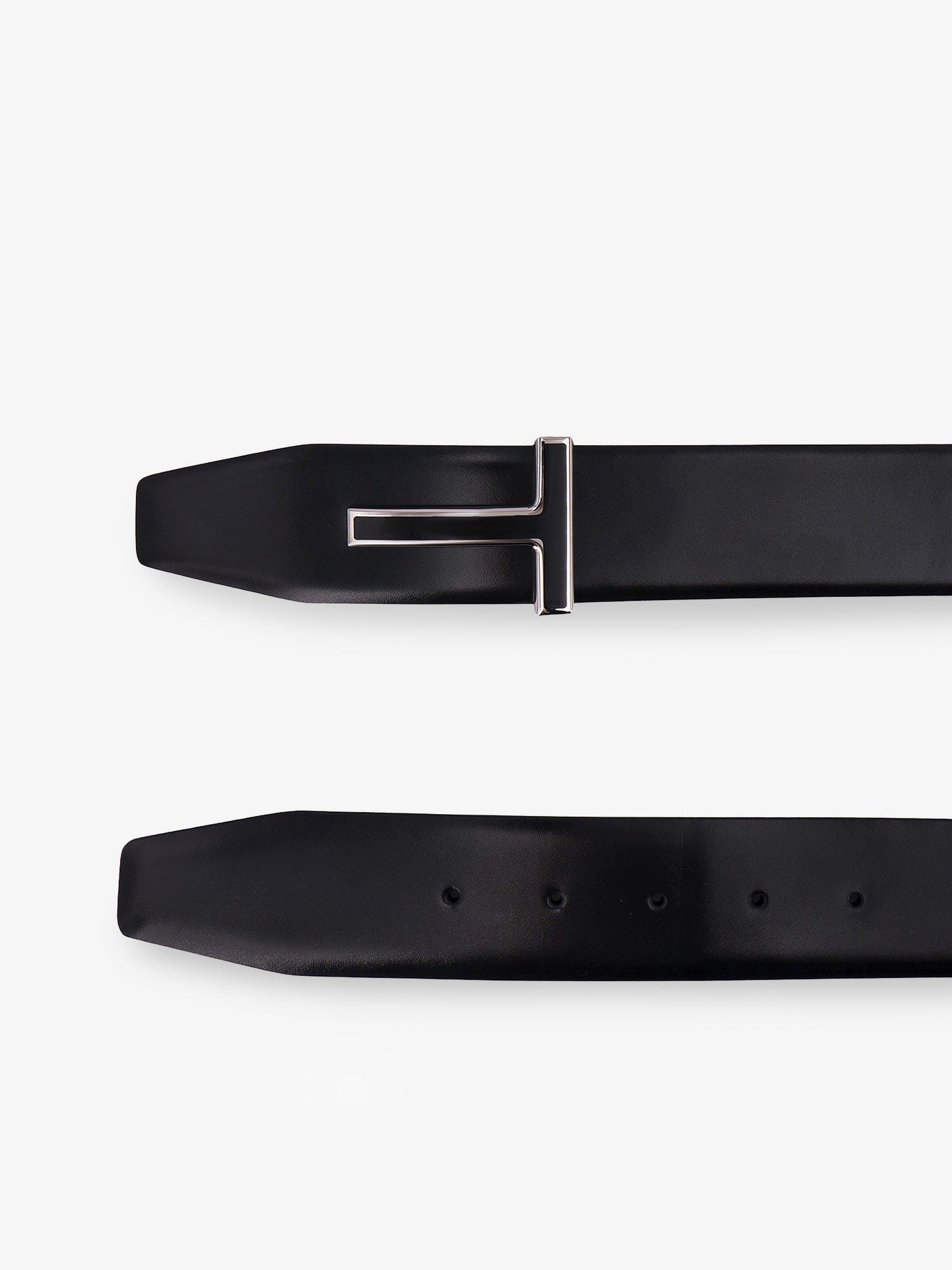 Tom Ford Leather Belt With Enameled Logo