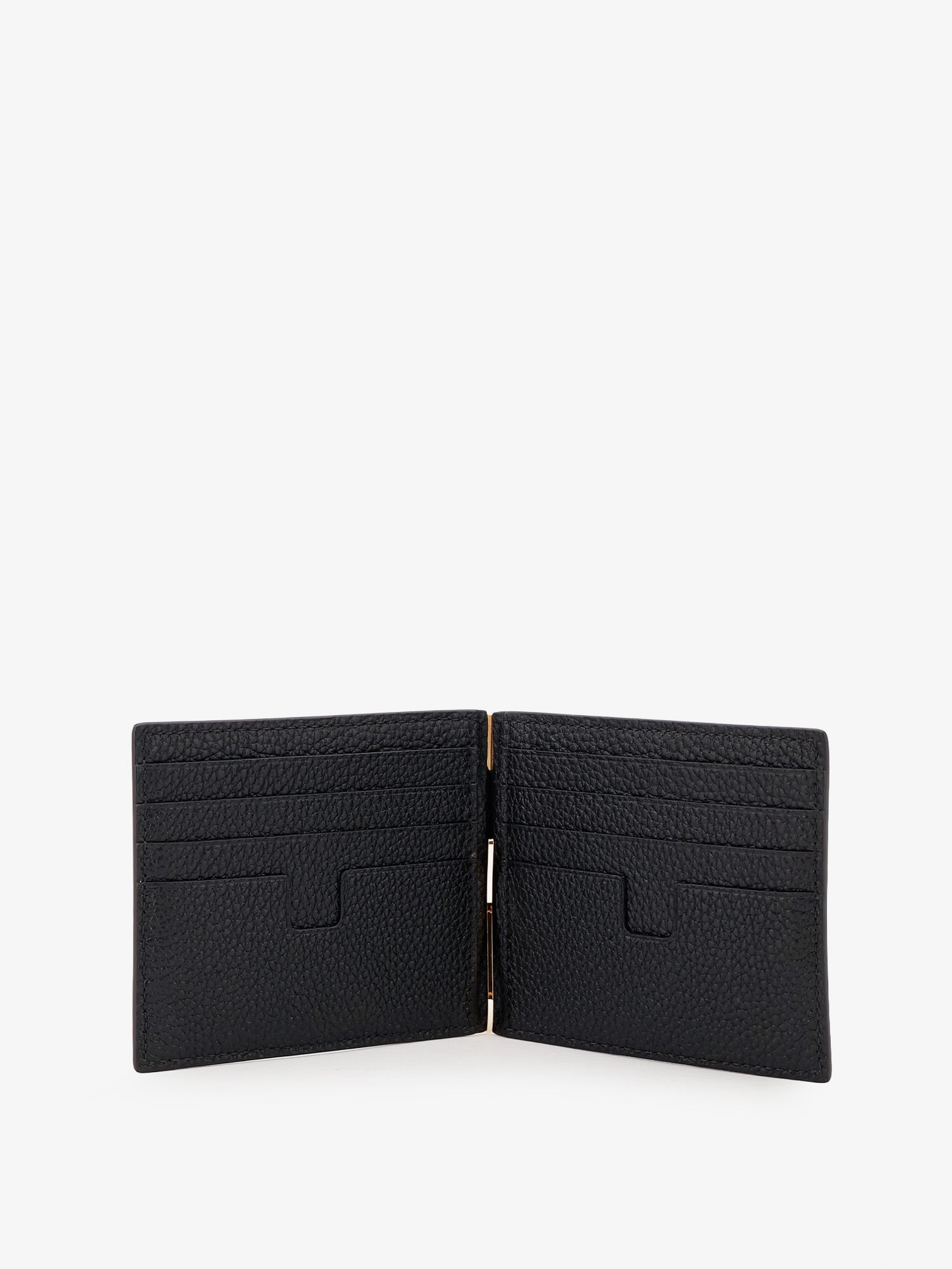 Tom Ford T-line Money Clip Leather Wallet