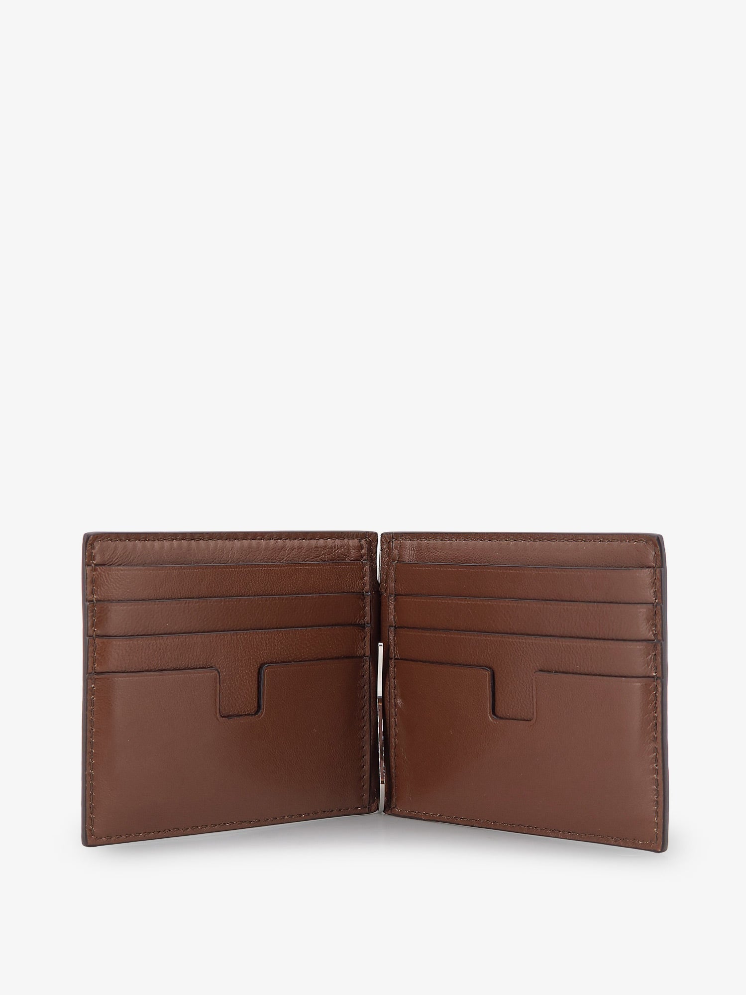 Tom Ford T-line Money Clip Leather Wallet