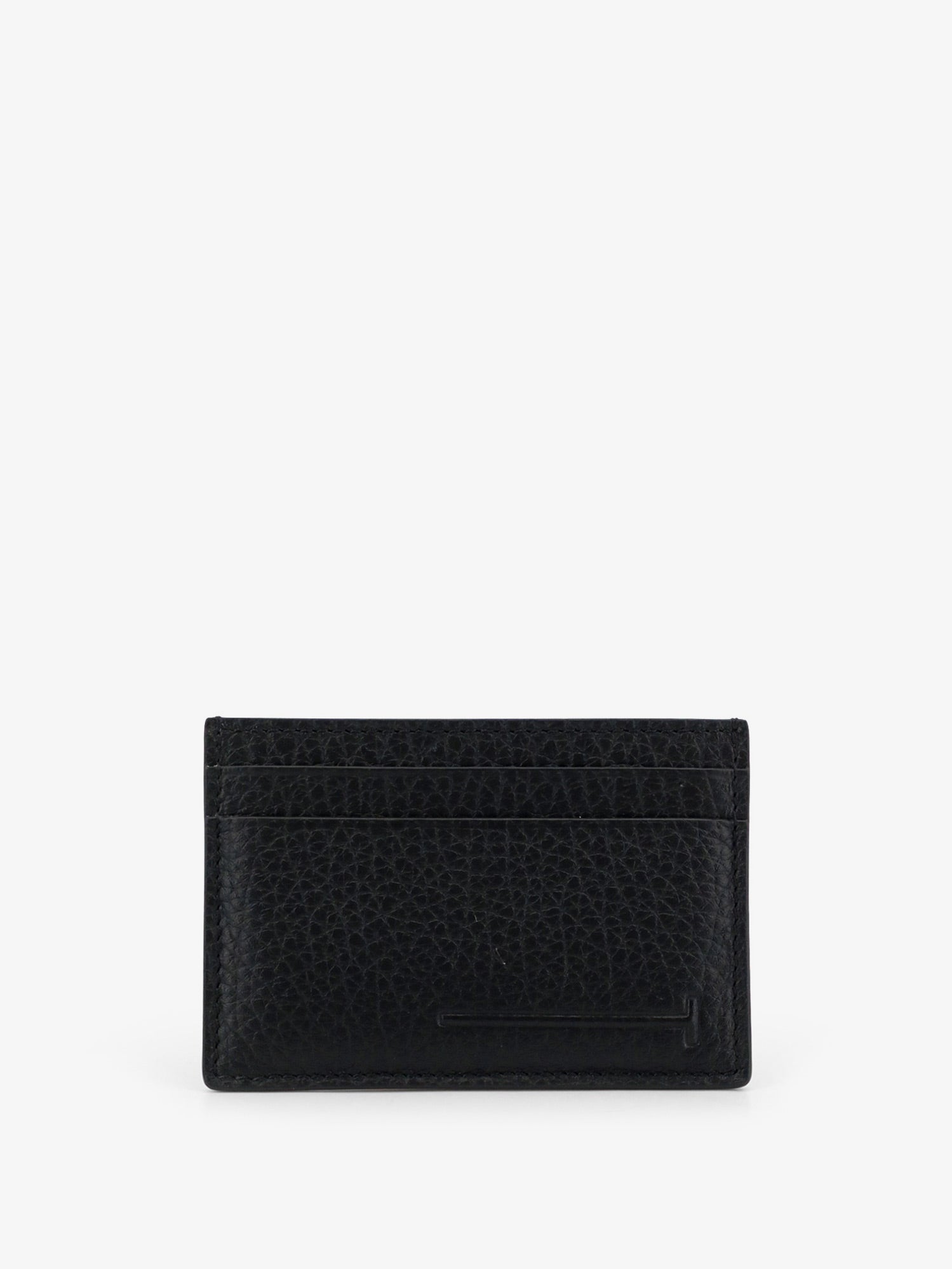 Tom Ford Leather Card Holder With Embossed Logo