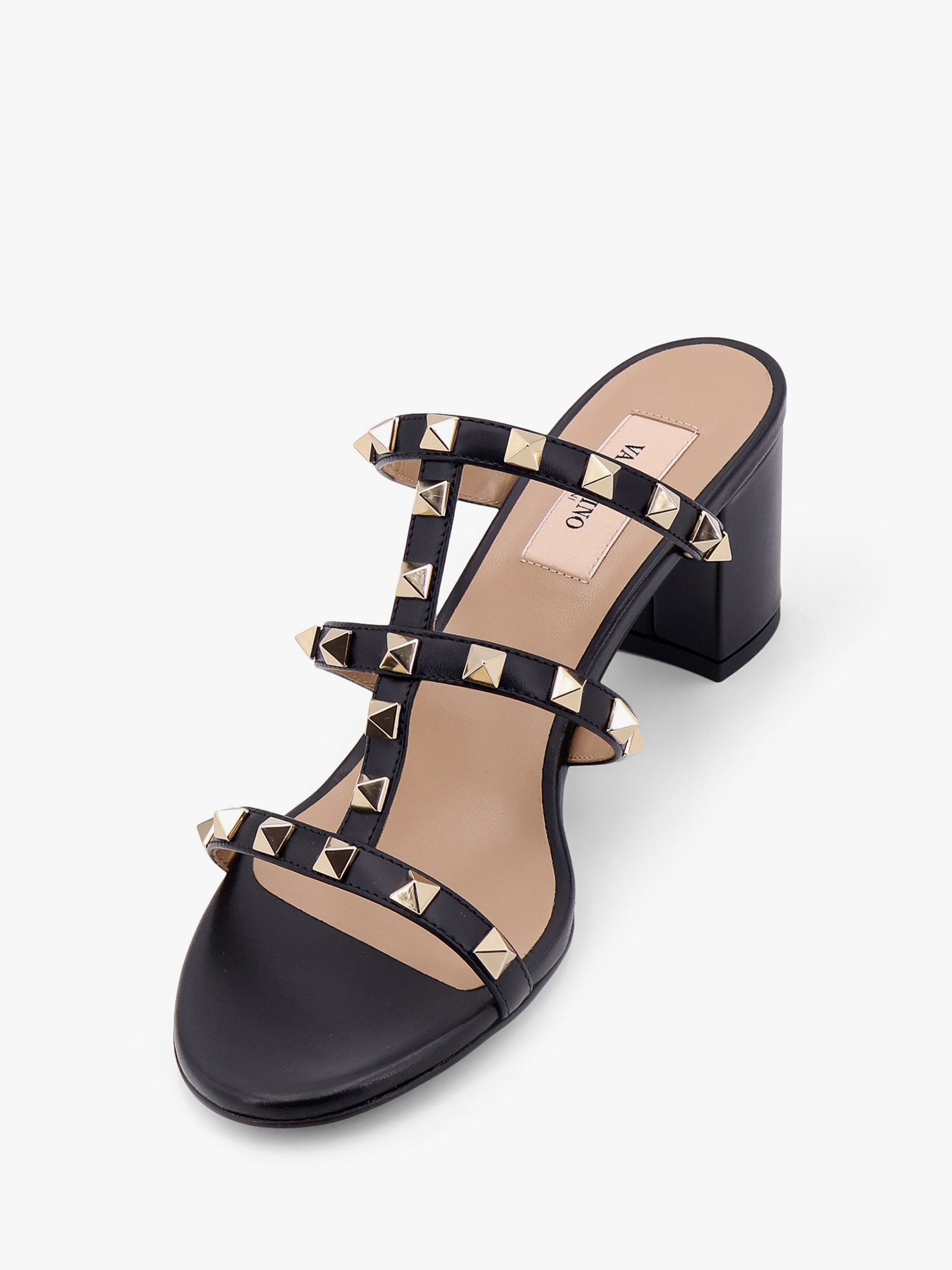 Valentino Rockstuds Leather Sandals With Iconic All-over Studs
