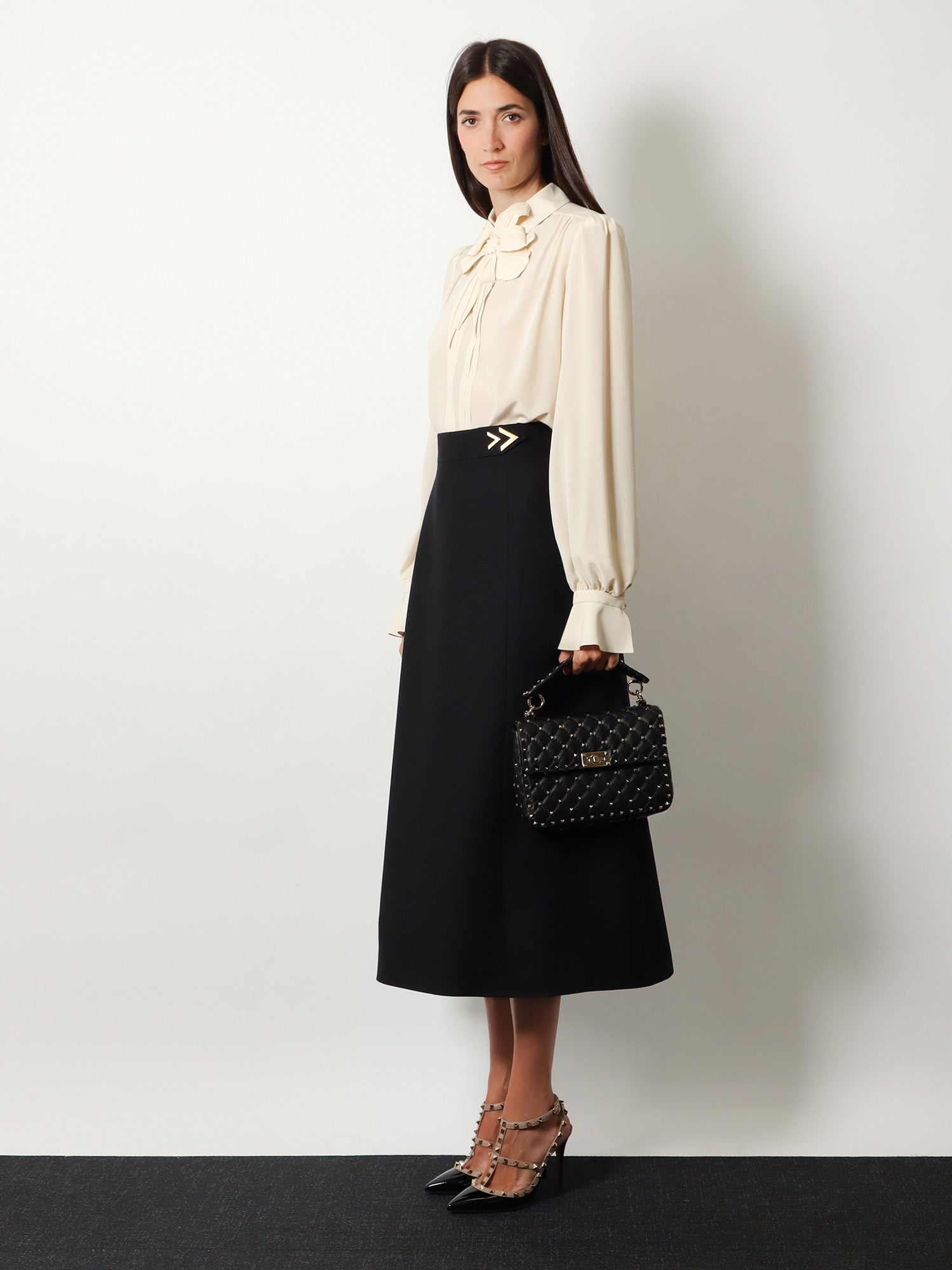 Valentino Rockstud Spike Leather Crossbody Bag With Iconic All-over Studs