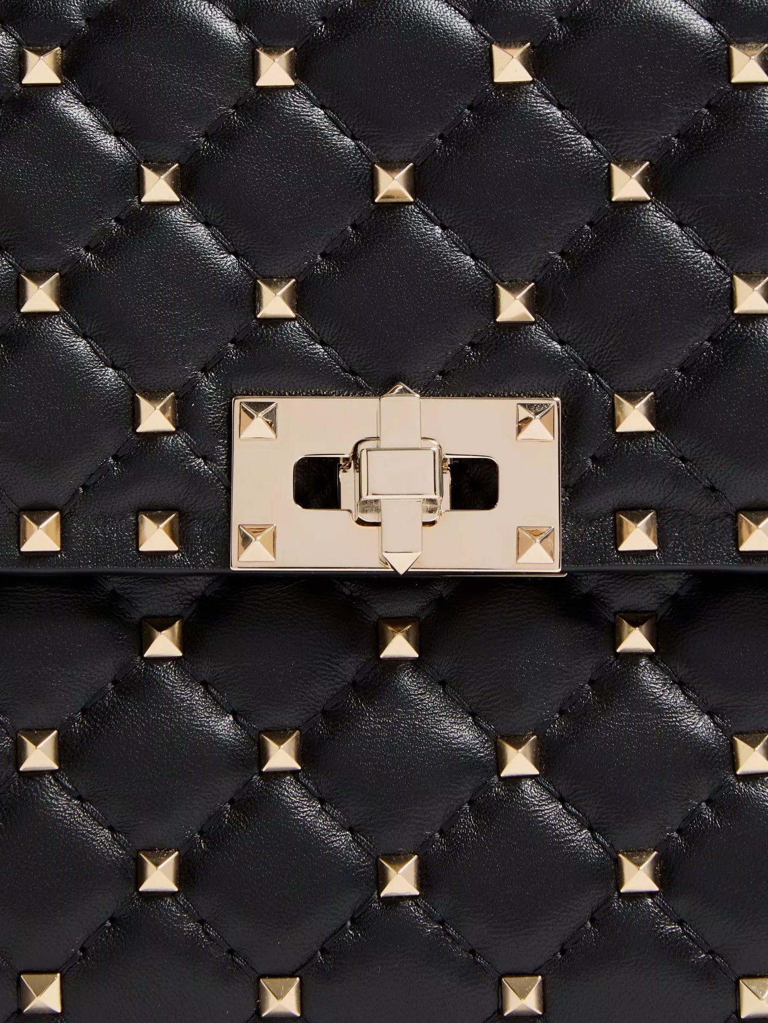 Valentino Rockstud Spike Leather Crossbody Bag With Iconic All-over Studs