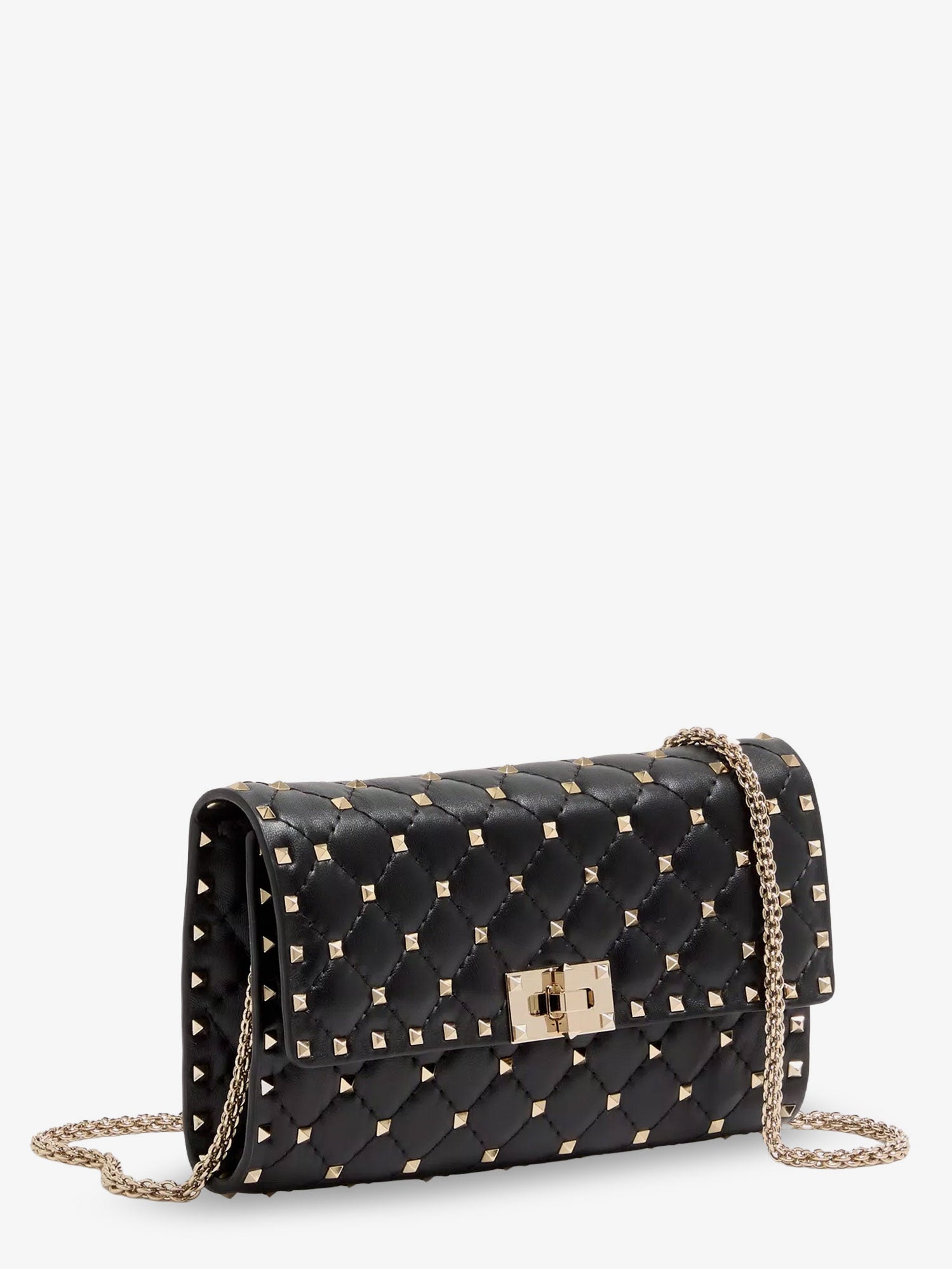 Valentino Rockstud Spike Leather Crossbody Bag With Iconic All-over Studs