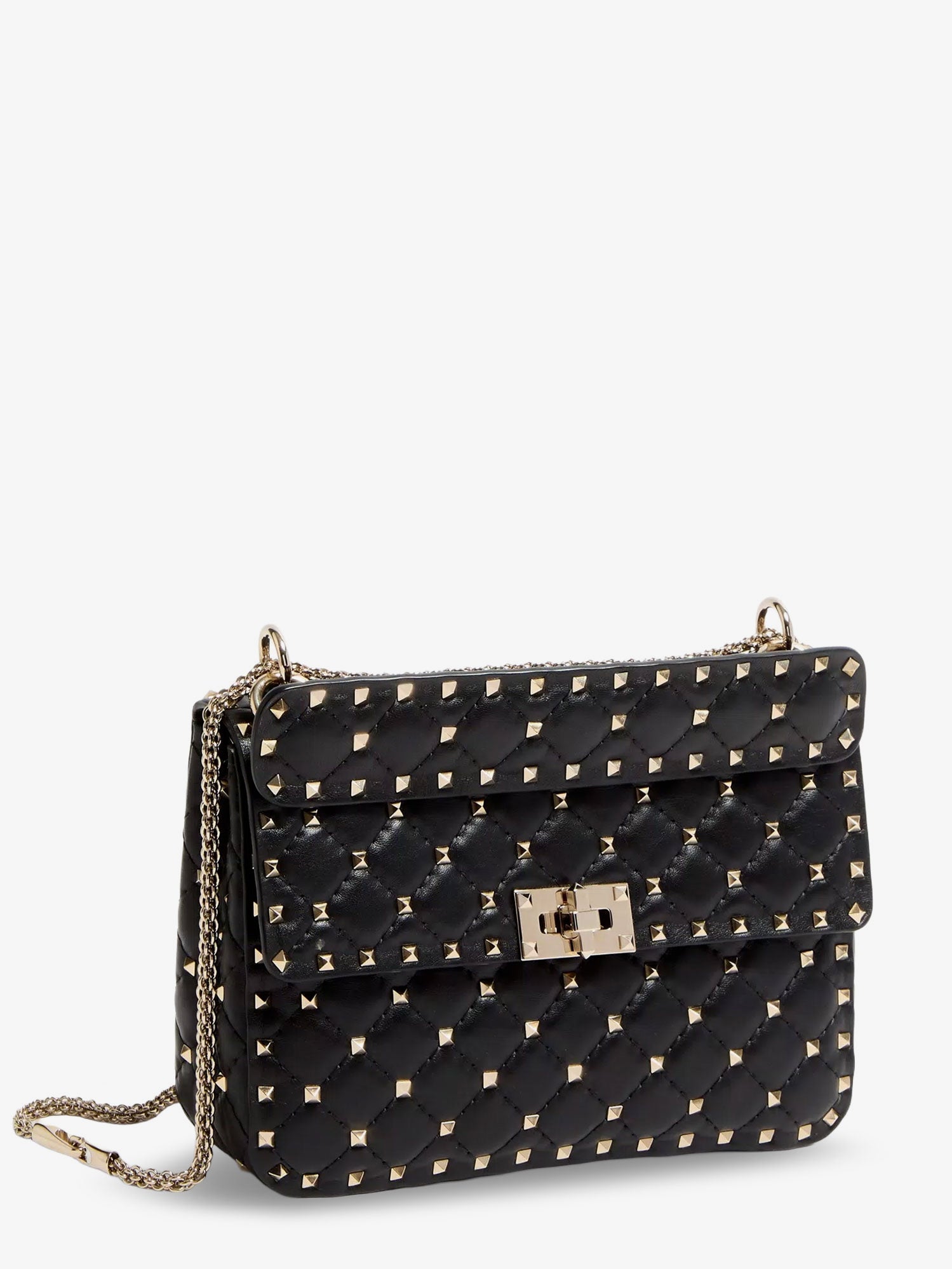 Valentino Rockstud Spike Leather Crossbody Bag With Iconic All-over Studs