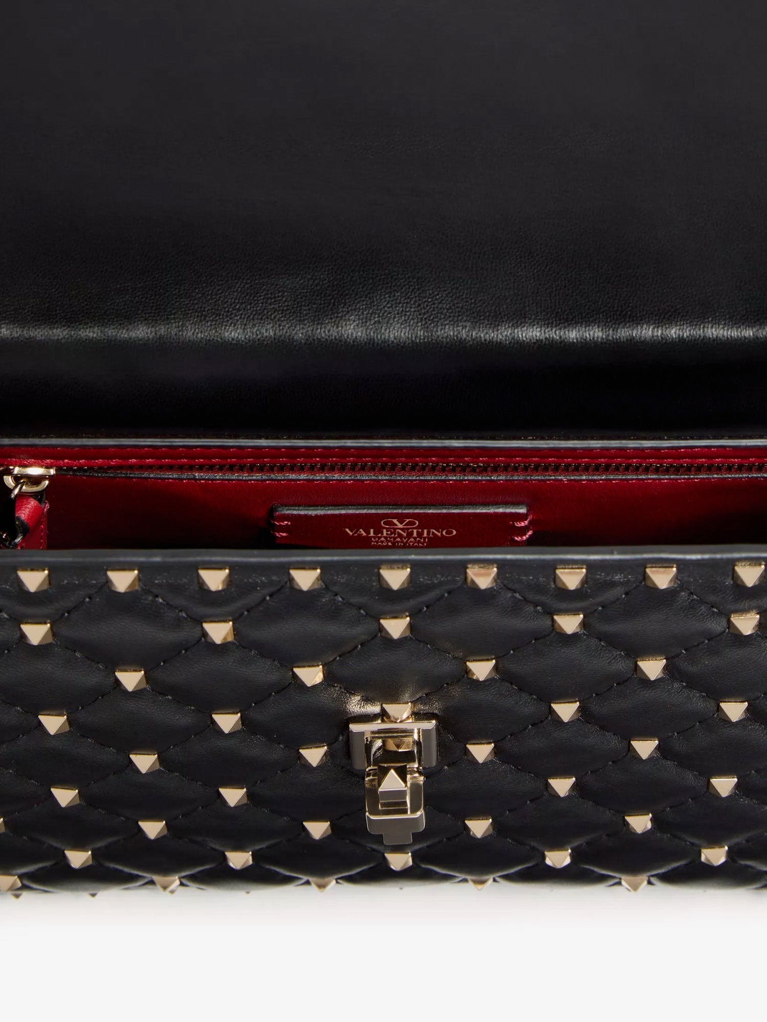 Valentino Rockstud Spike Leather Crossbody Bag With Iconic All-over Studs