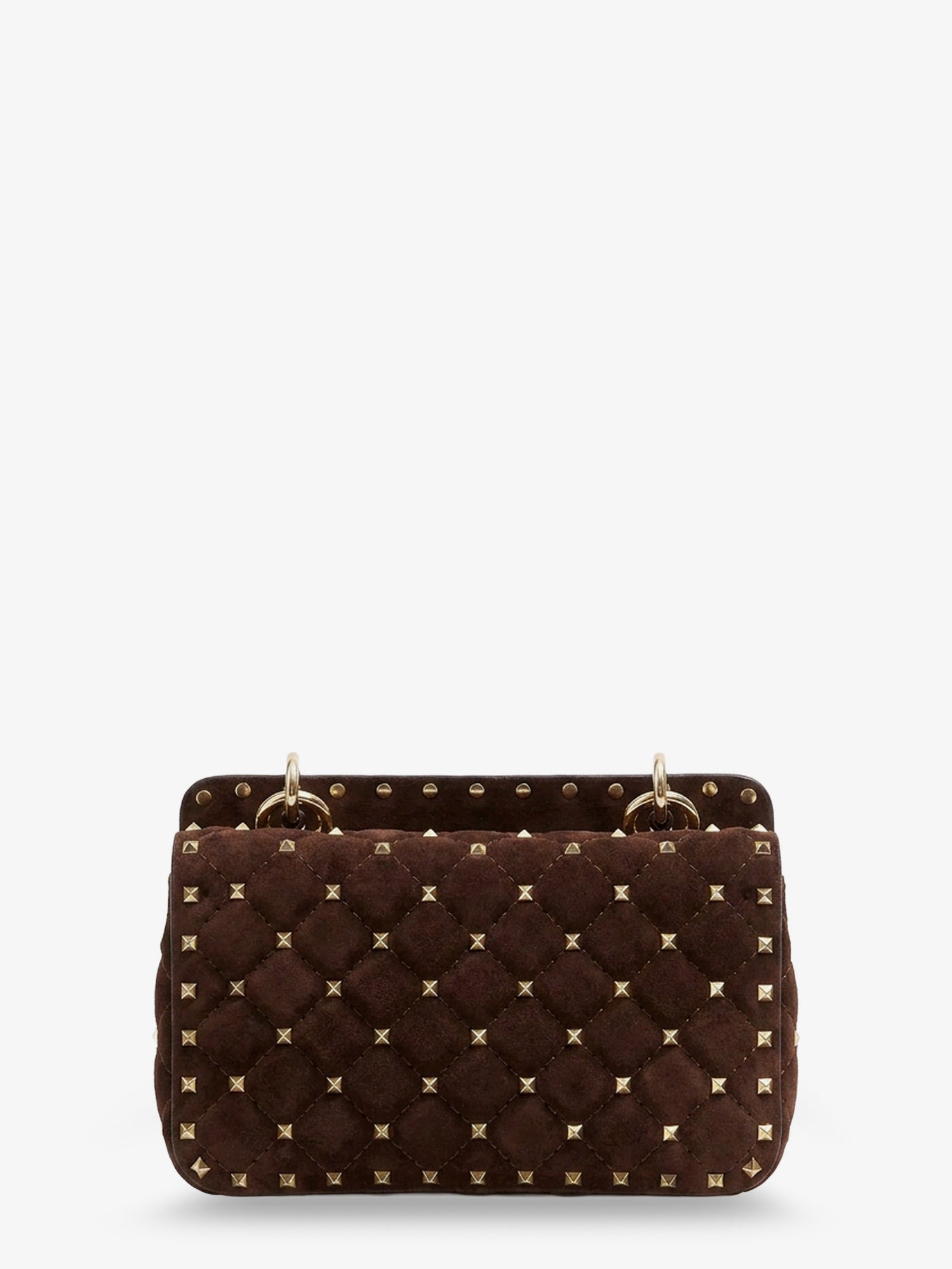 Valentino Rockstud Spike Suede Crossbody Bag With All-over Studs