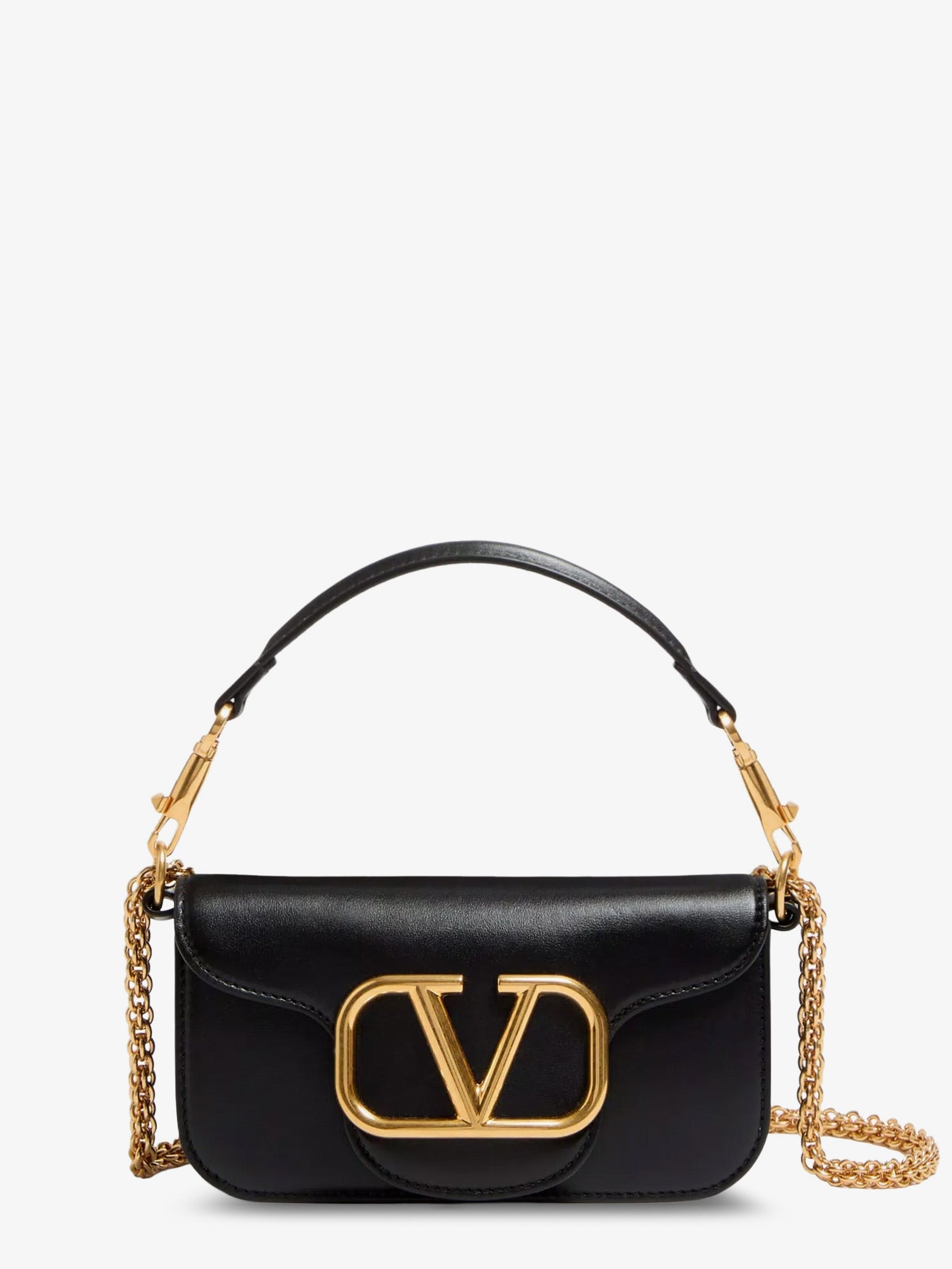 Valentino Locò Leather Shoulder Bag