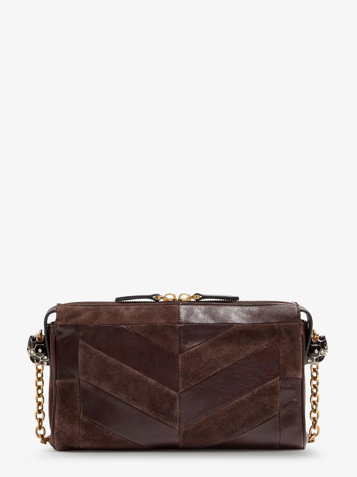 Valentino Panthea Suede And Leather Crossbody Bag