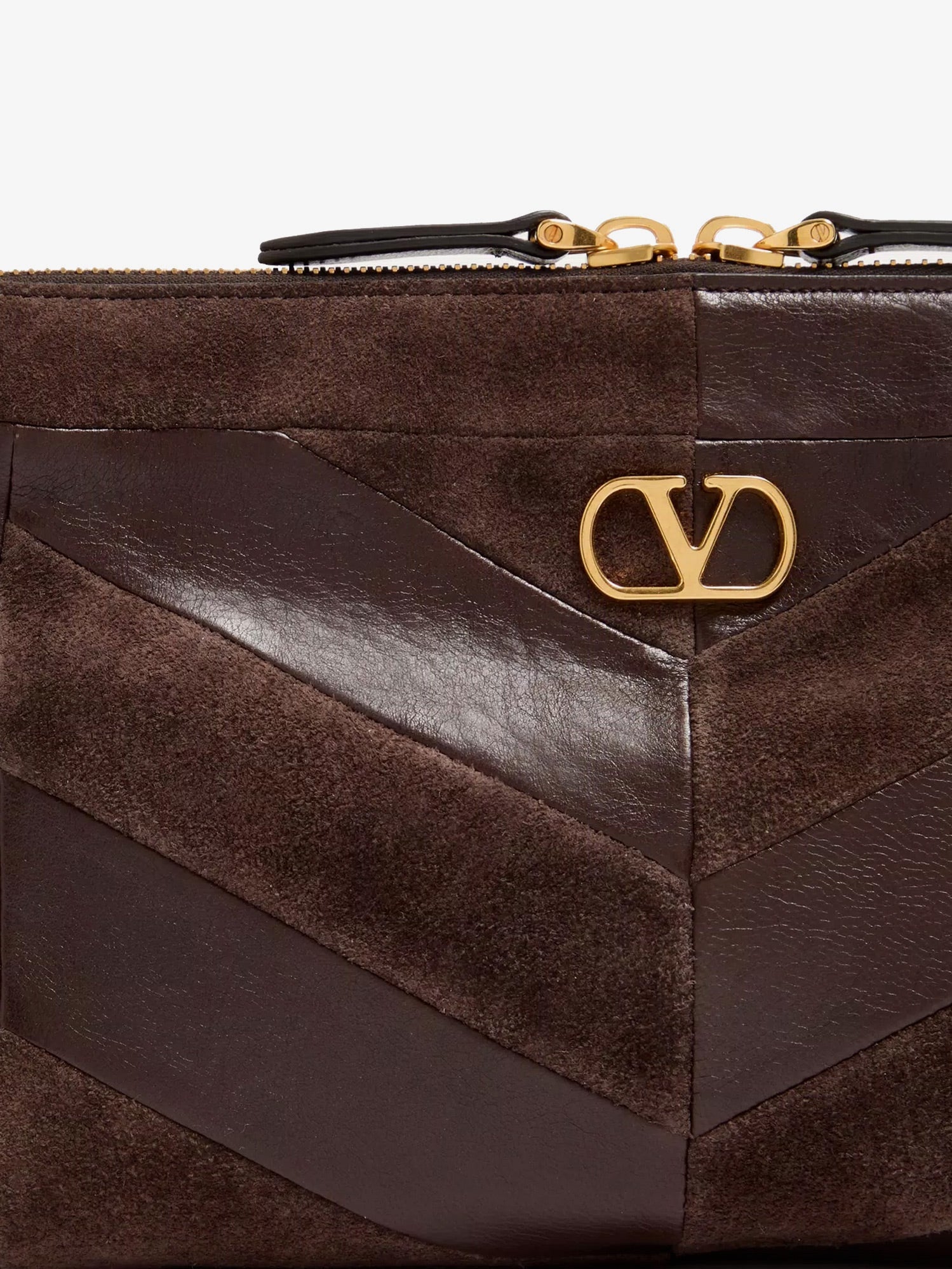 Valentino Panthea Suede And Leather Crossbody Bag