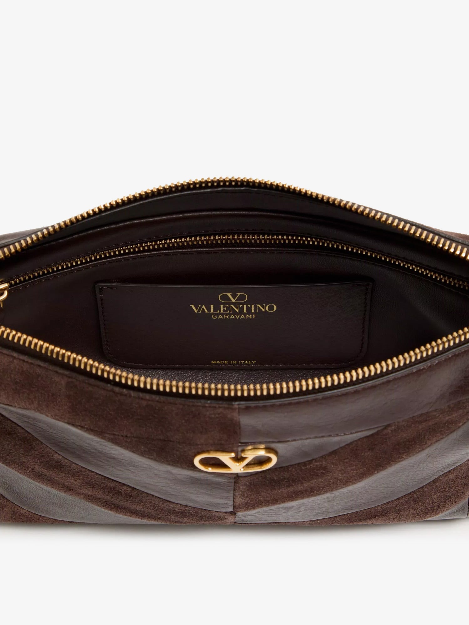 Valentino Panthea Suede And Leather Crossbody Bag