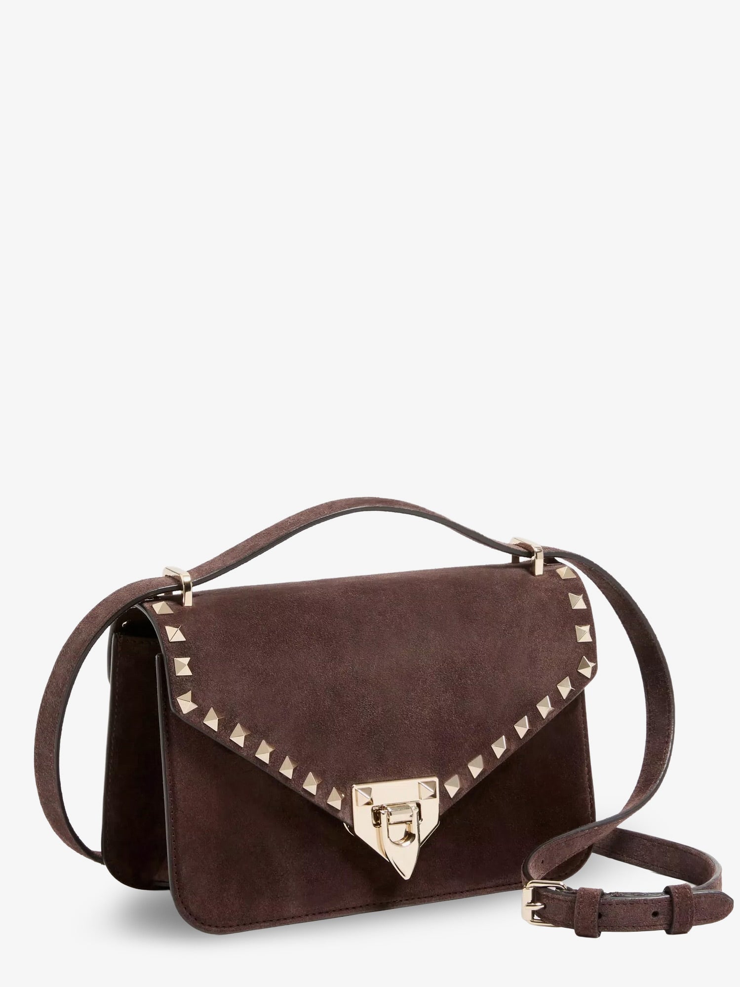 Valentino Rockstud Suede Crossbody Bag