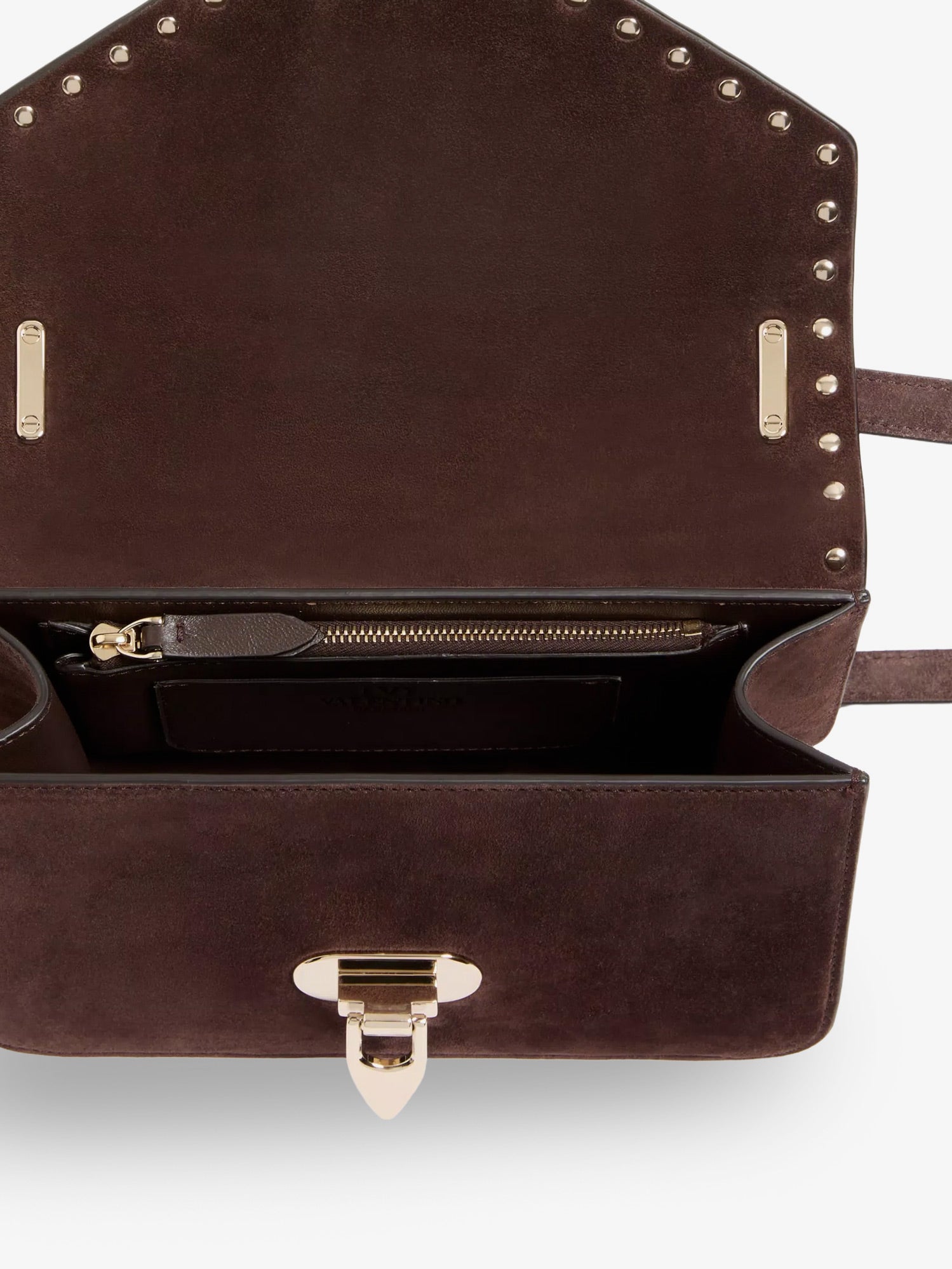Valentino Rockstud Suede Crossbody Bag