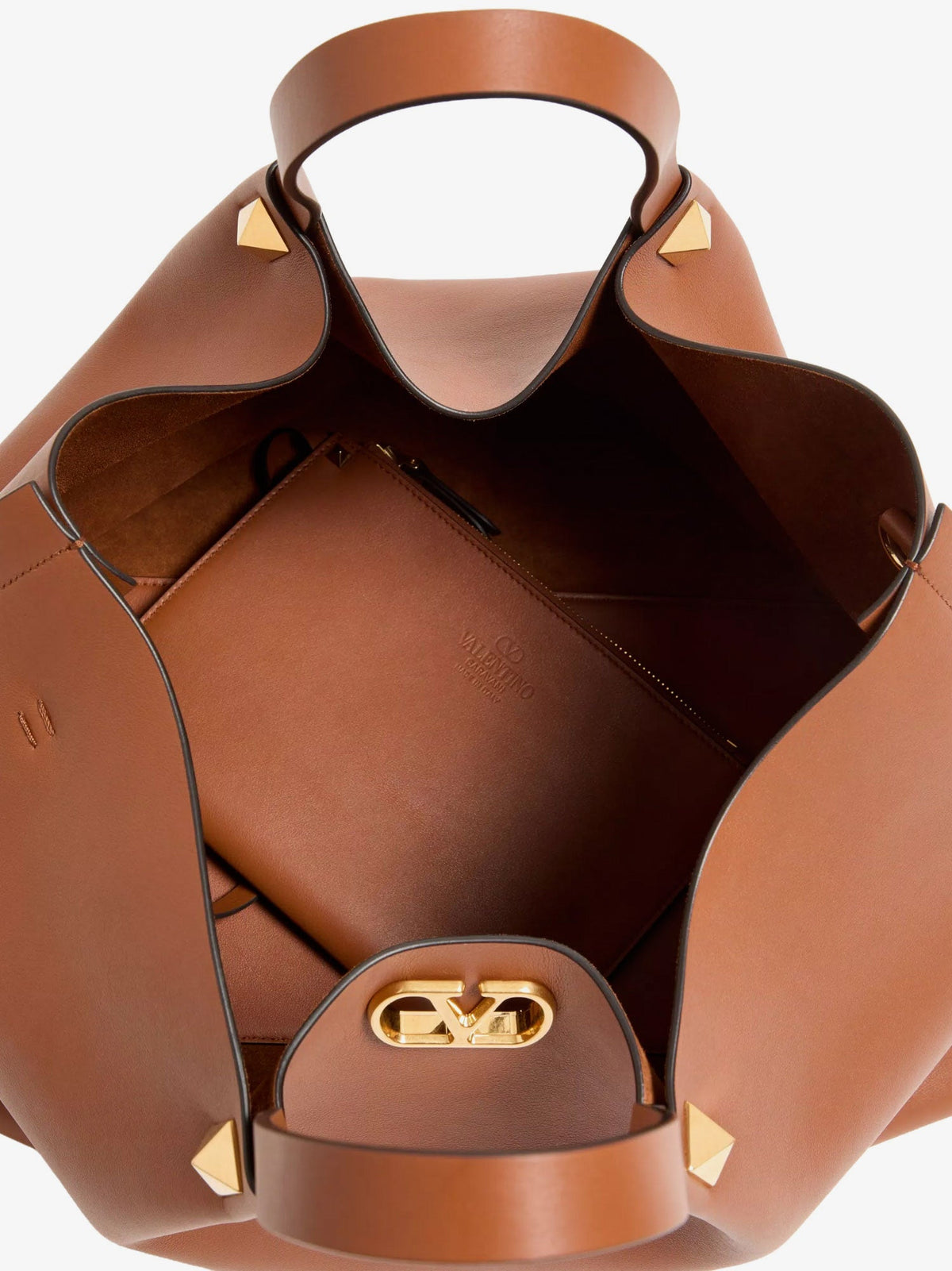 Valentino Vlogo Signature Leather Tote Bag