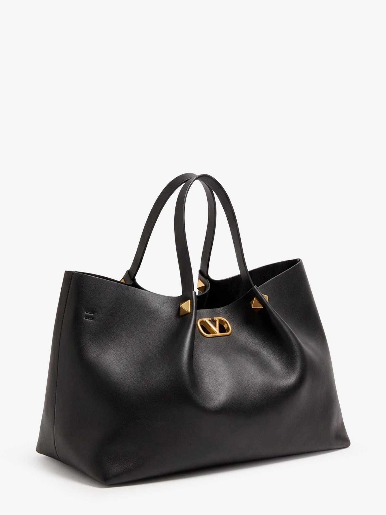 Valentino Large Vlogo Signature Leather Tote Bag