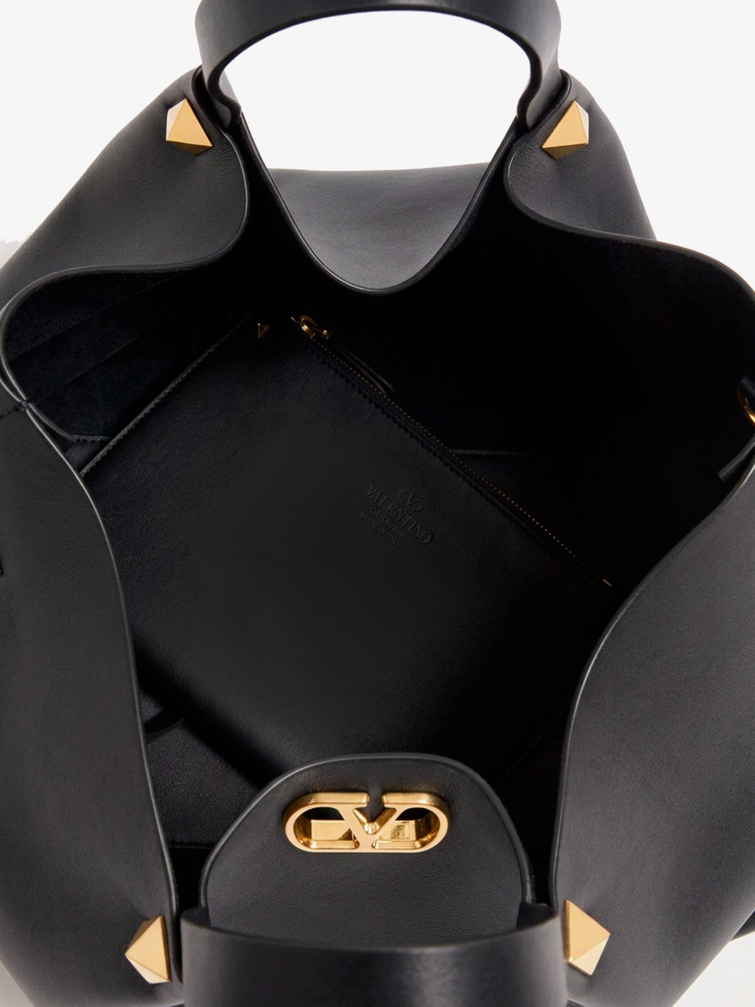 Valentino Large Vlogo Signature Leather Tote Bag