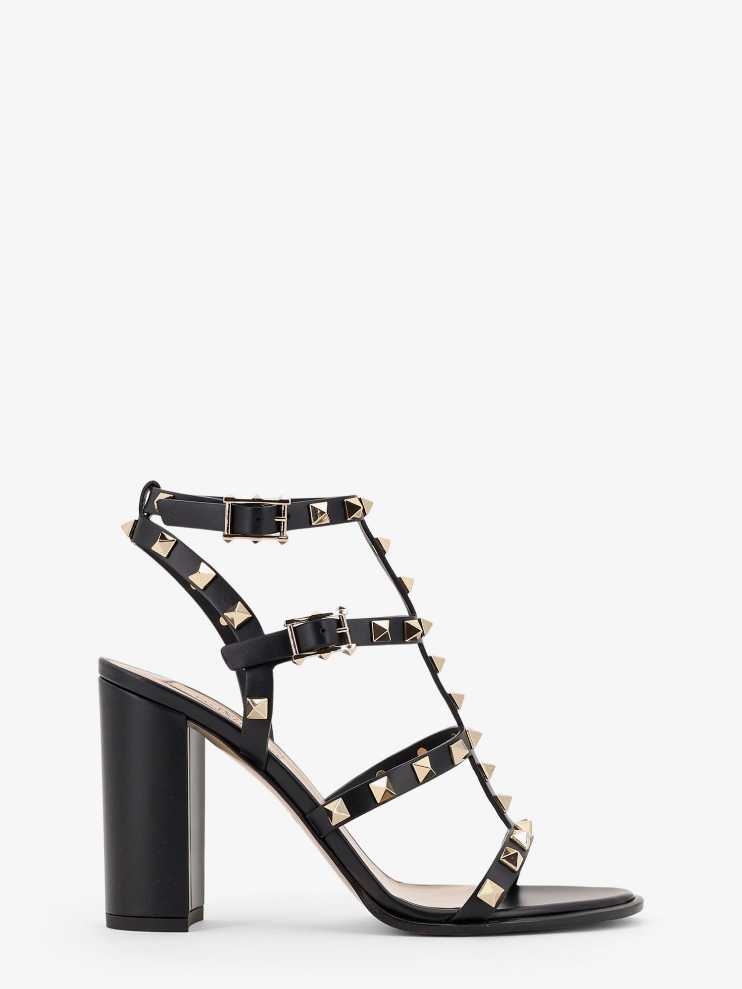 Valentino Rockstud Leather Sandals With Iconic All-over Studs