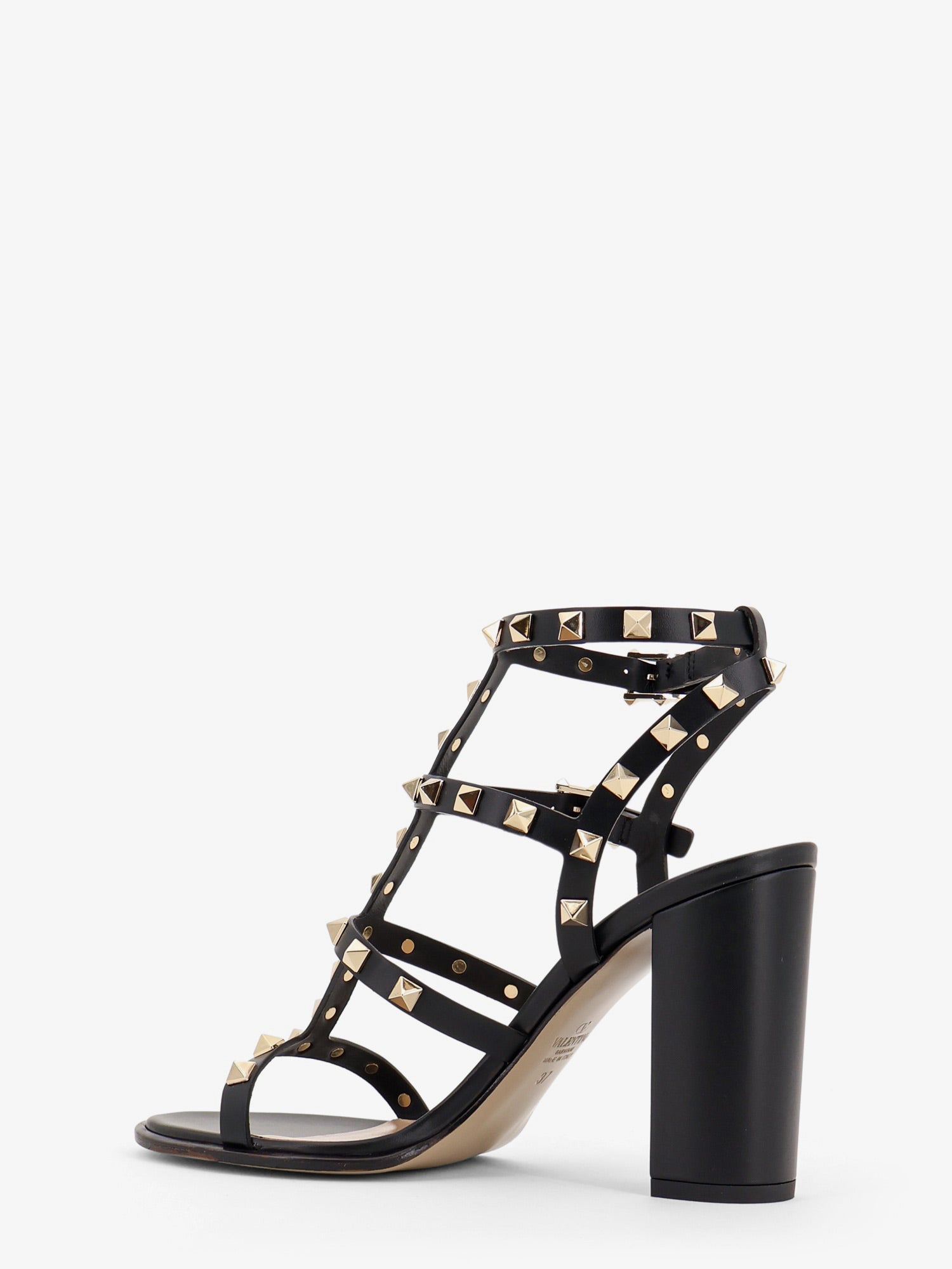 Valentino Rockstud Leather Sandals With Iconic All-over Studs