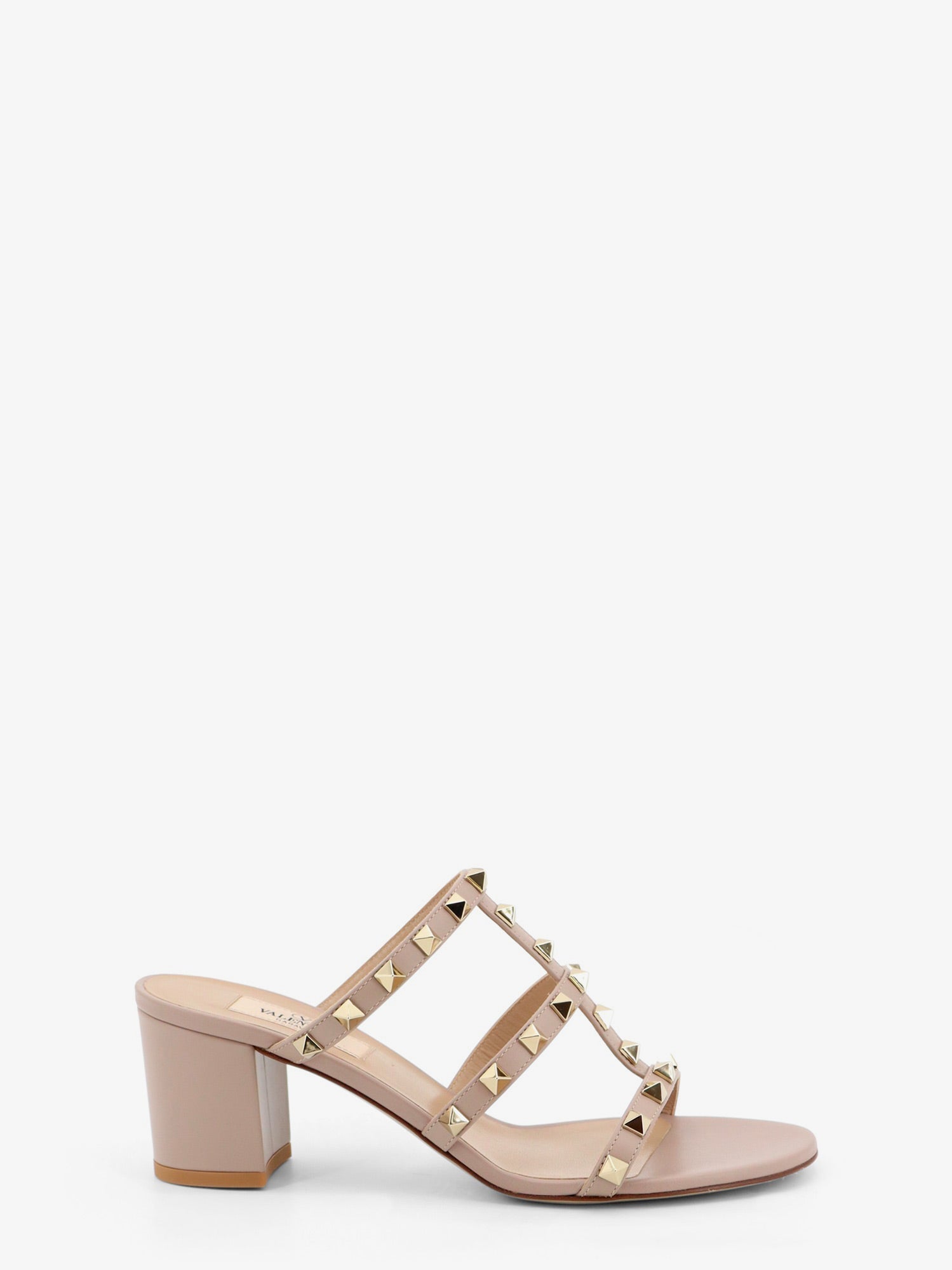 Valentino Rockstud Leather Sandals With Iconic All-over Studs