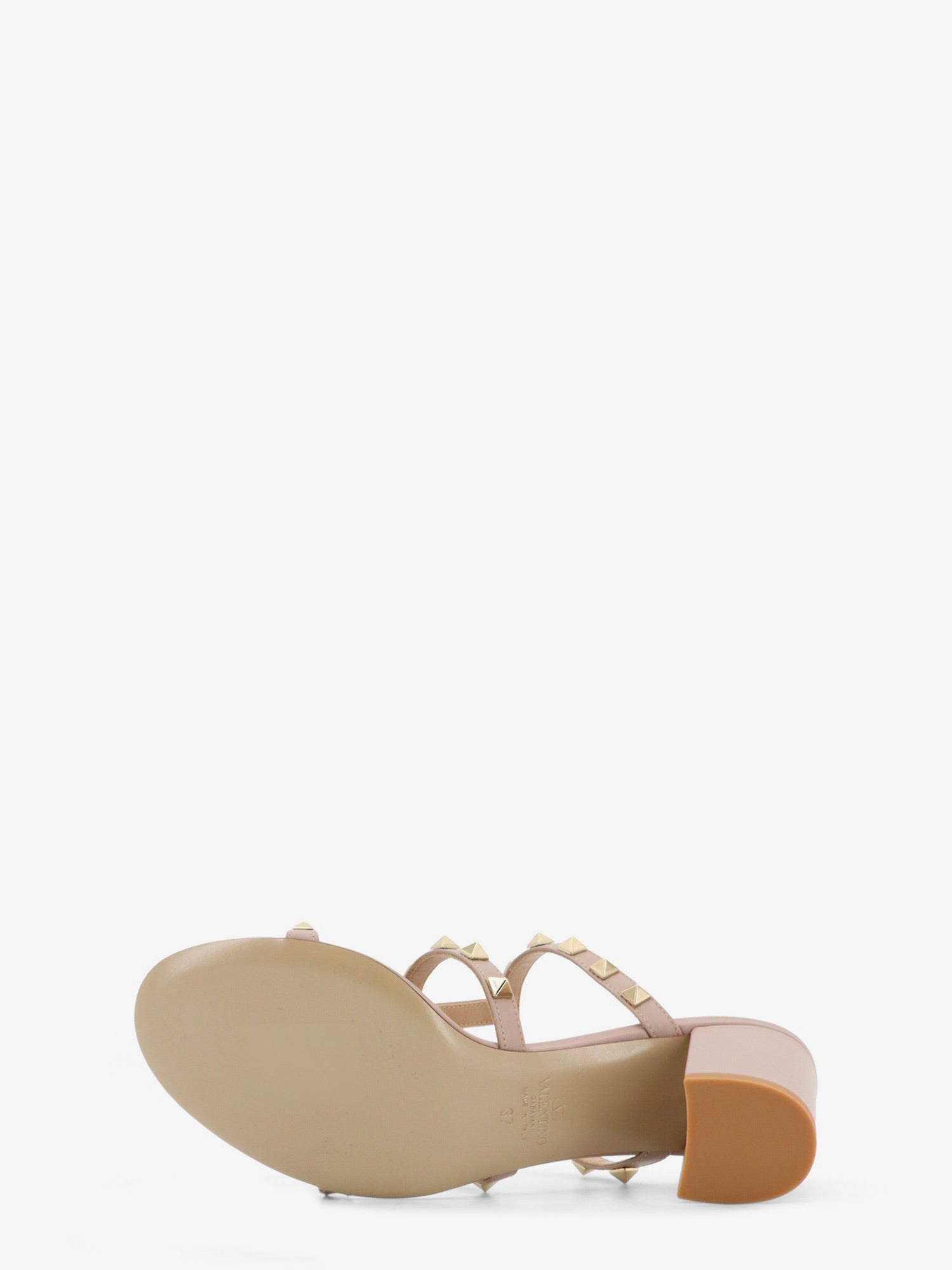 Valentino Rockstud Leather Sandals With Iconic All-over Studs
