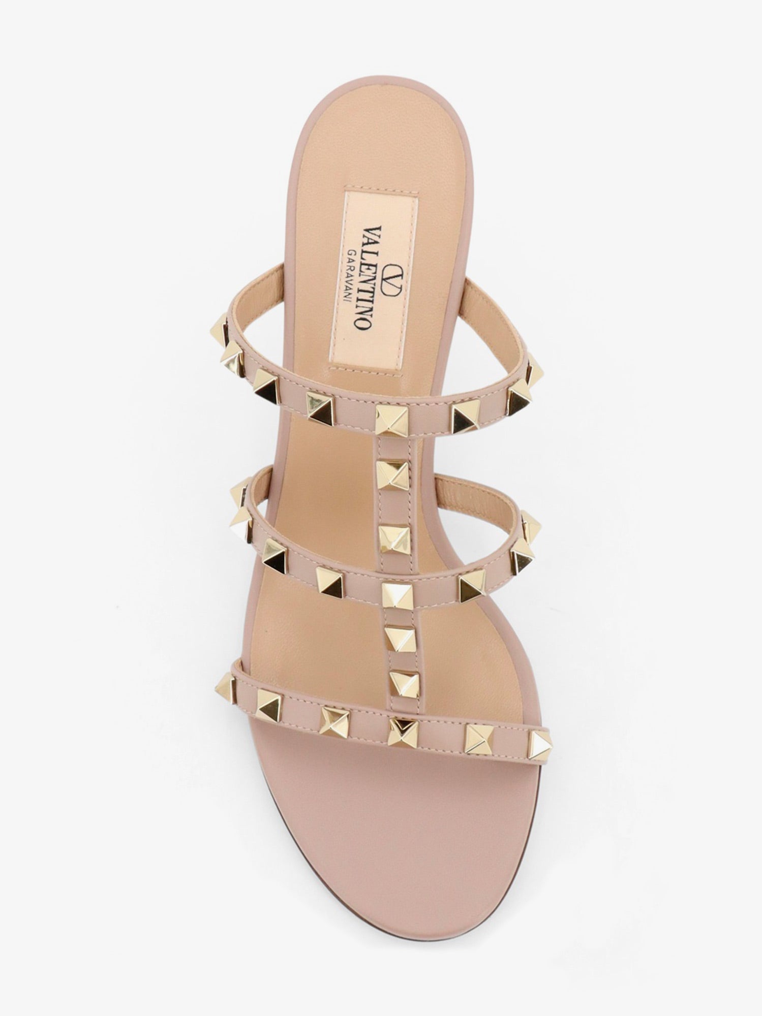 Valentino Rockstud Leather Sandals With Iconic All-over Studs
