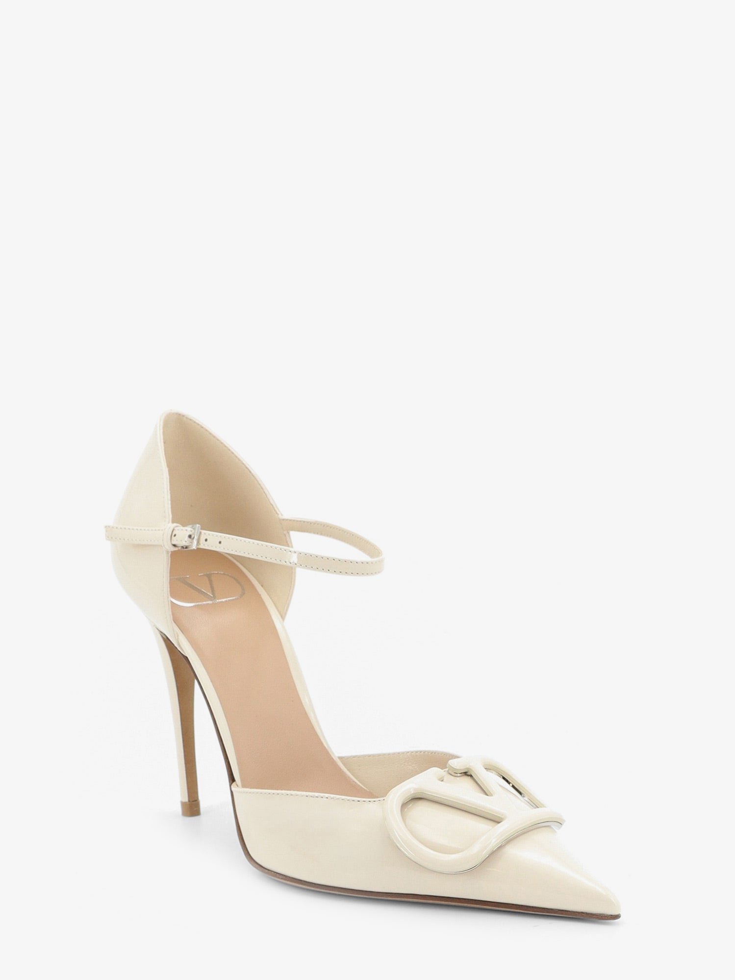 Valentino D'orsay Patent Pumps With Vlogo Signature