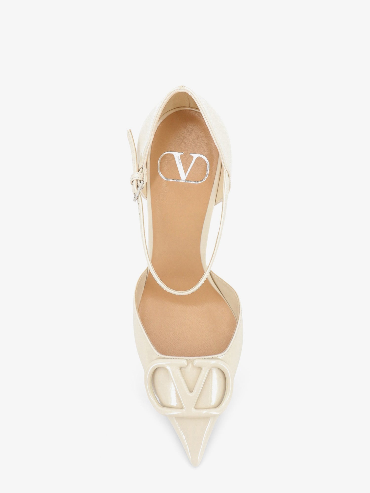 Valentino D'orsay Patent Pumps With Vlogo Signature