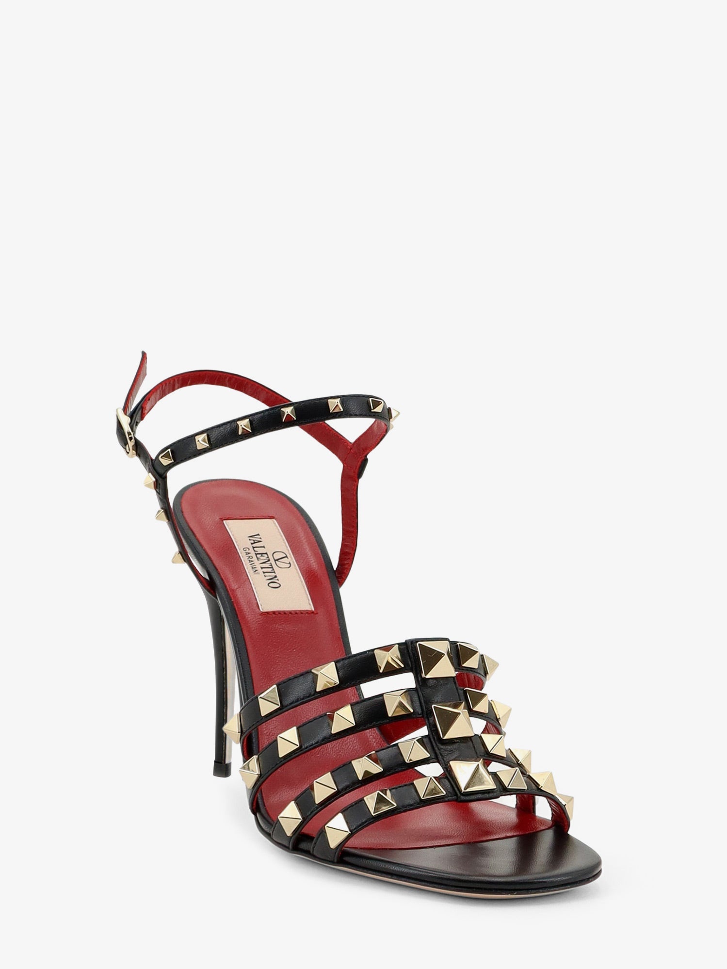 Valentino Rockstud Leather Sandals With Iconic All-over Studs