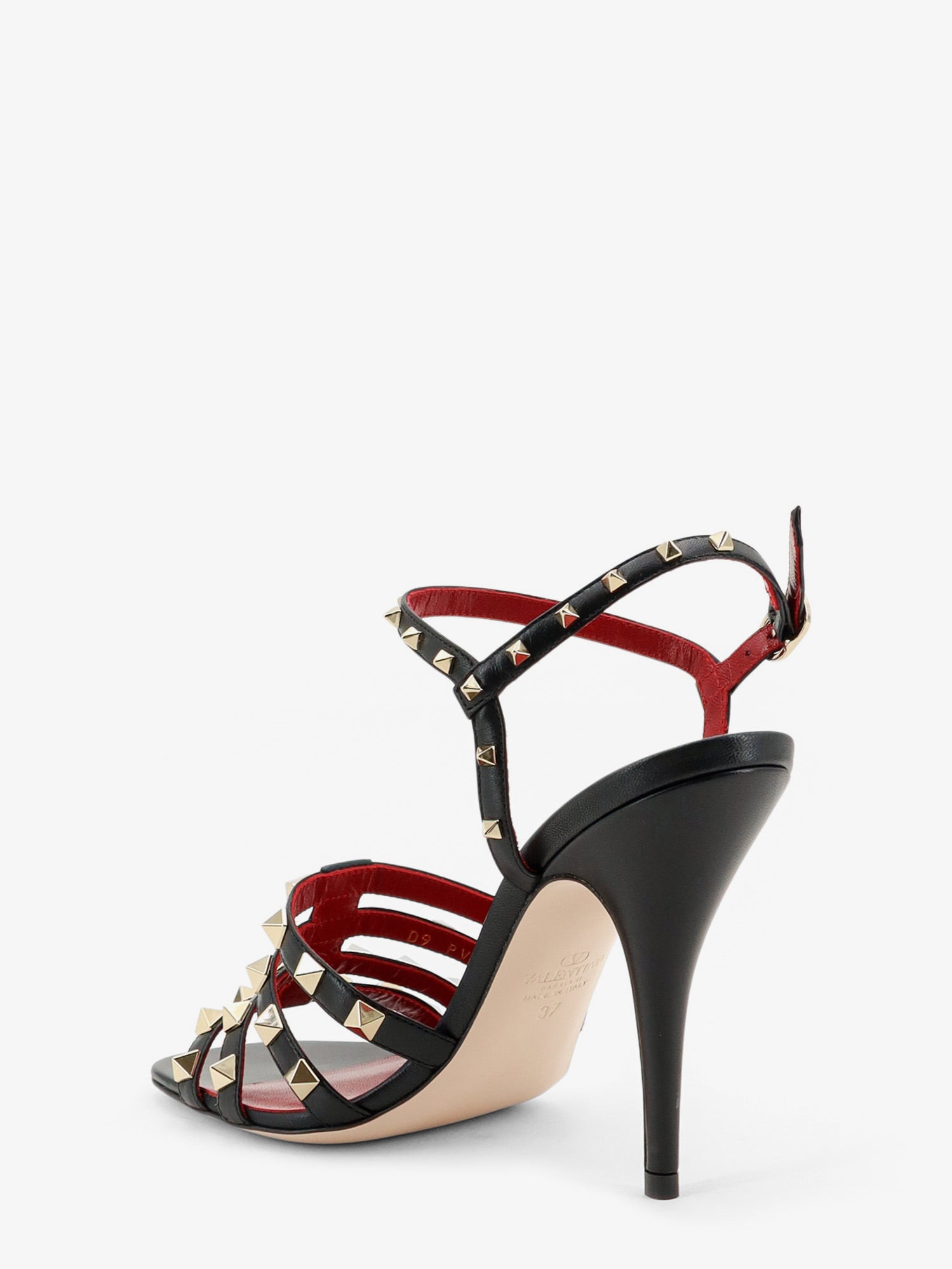 Valentino Rockstud Leather Sandals With Iconic All-over Studs