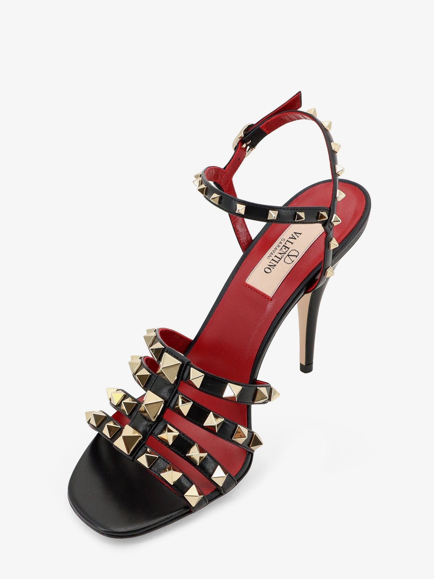 Valentino Rockstud Leather Sandals With Iconic All-over Studs