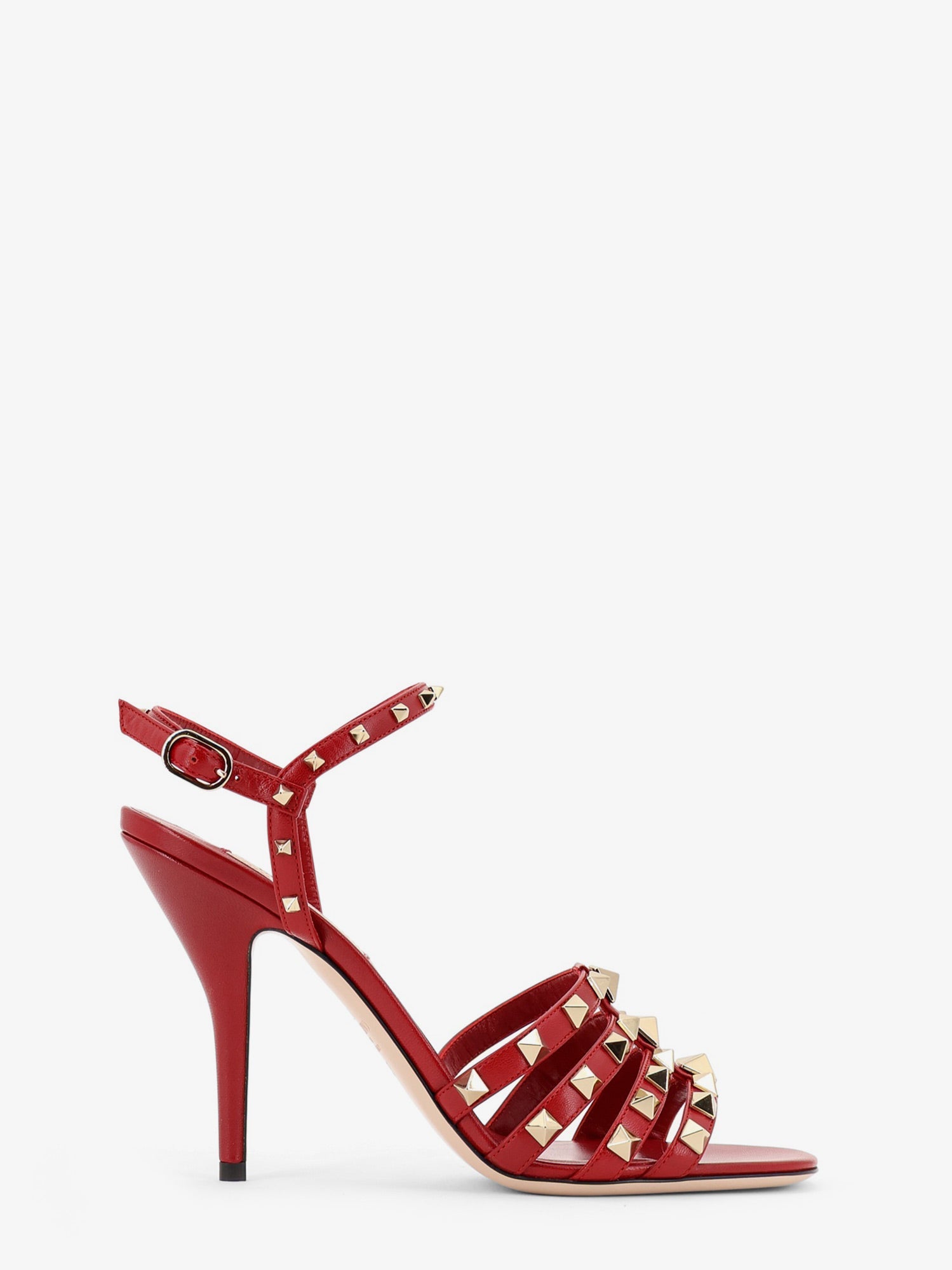 Valentino Rockstud Leather Sandals With Iconic All-over Studs