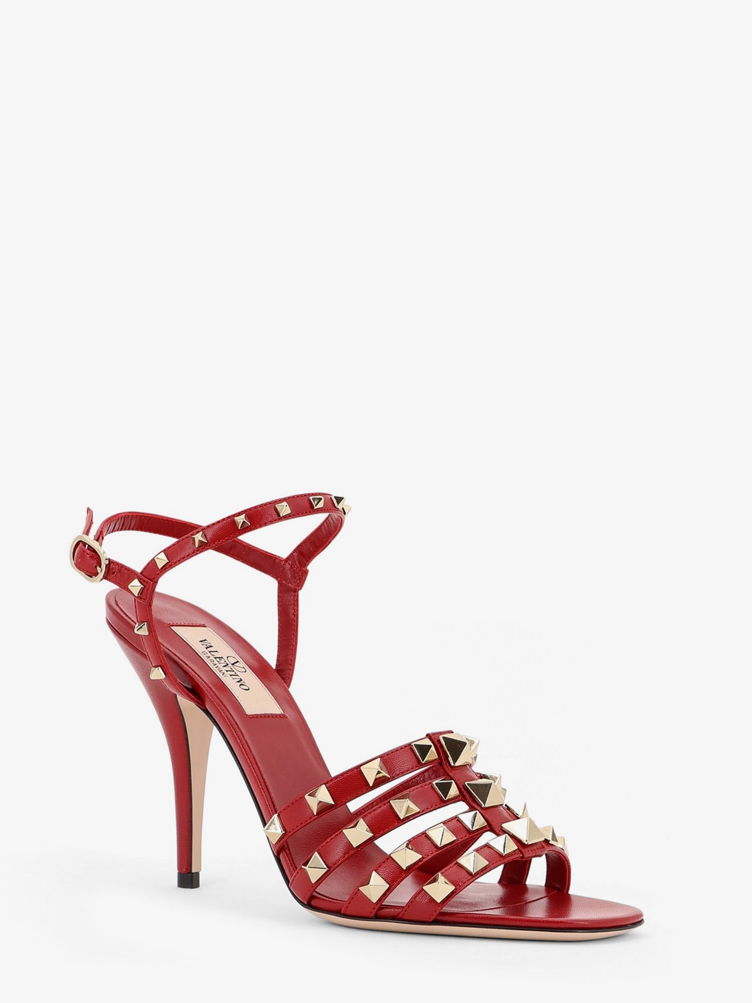 Valentino Rockstud Leather Sandals With Iconic All-over Studs