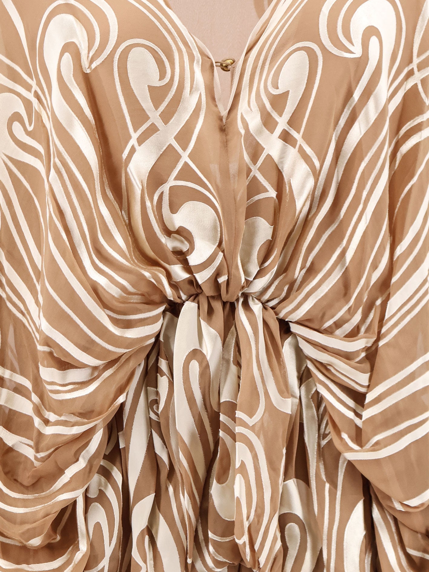 Zimmermann Momentum Burnout Bubble Gown Silk Dress