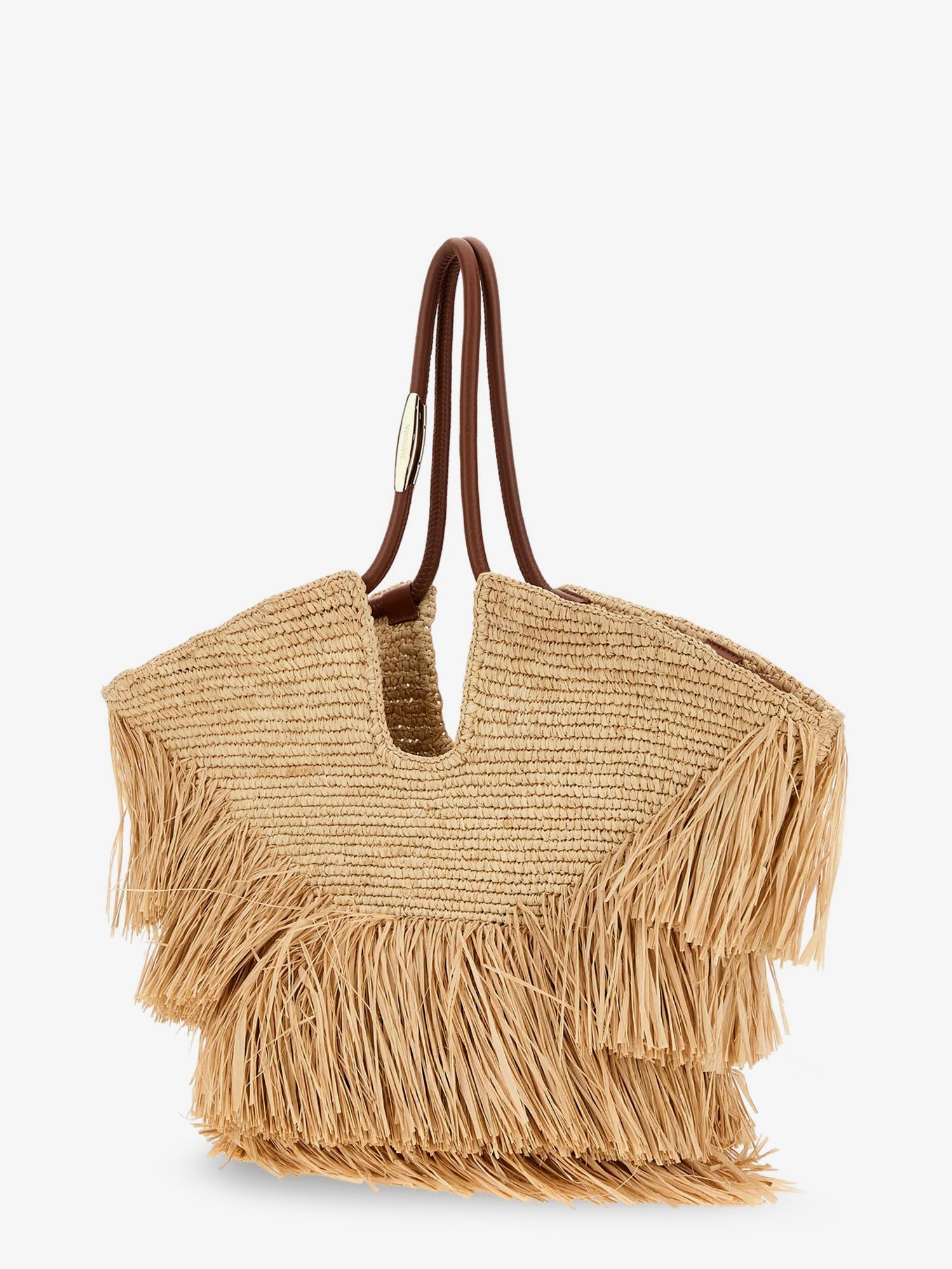 Zimmermann Goldentime Raffia Shoulder Bag