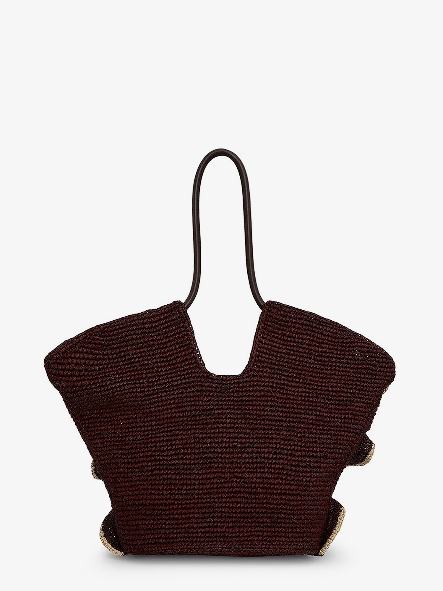 Zimmermann Goldentime Raffia Shoulder Bag With Ruffles