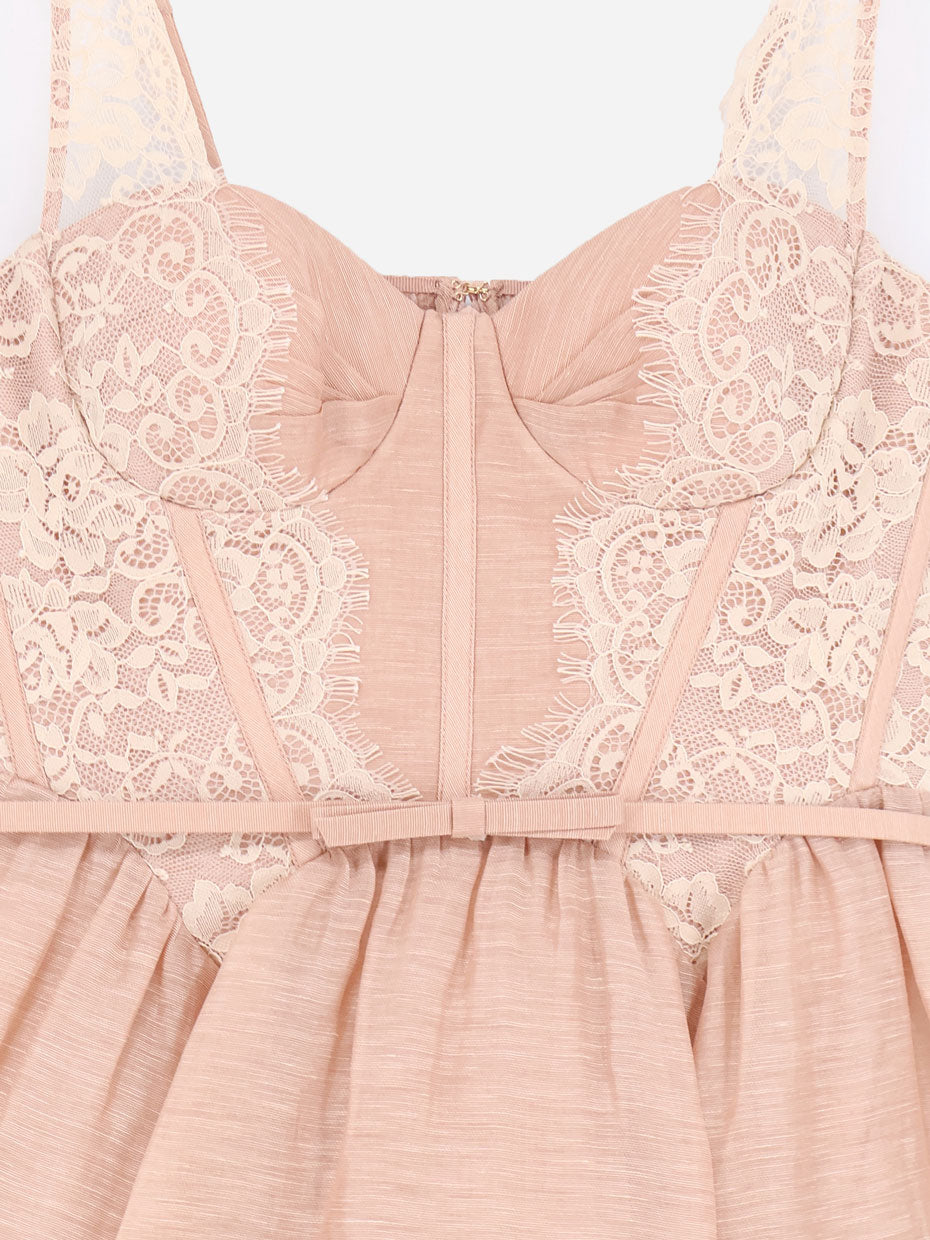 Zimmermann Valiant Lace Trim Mini Dress