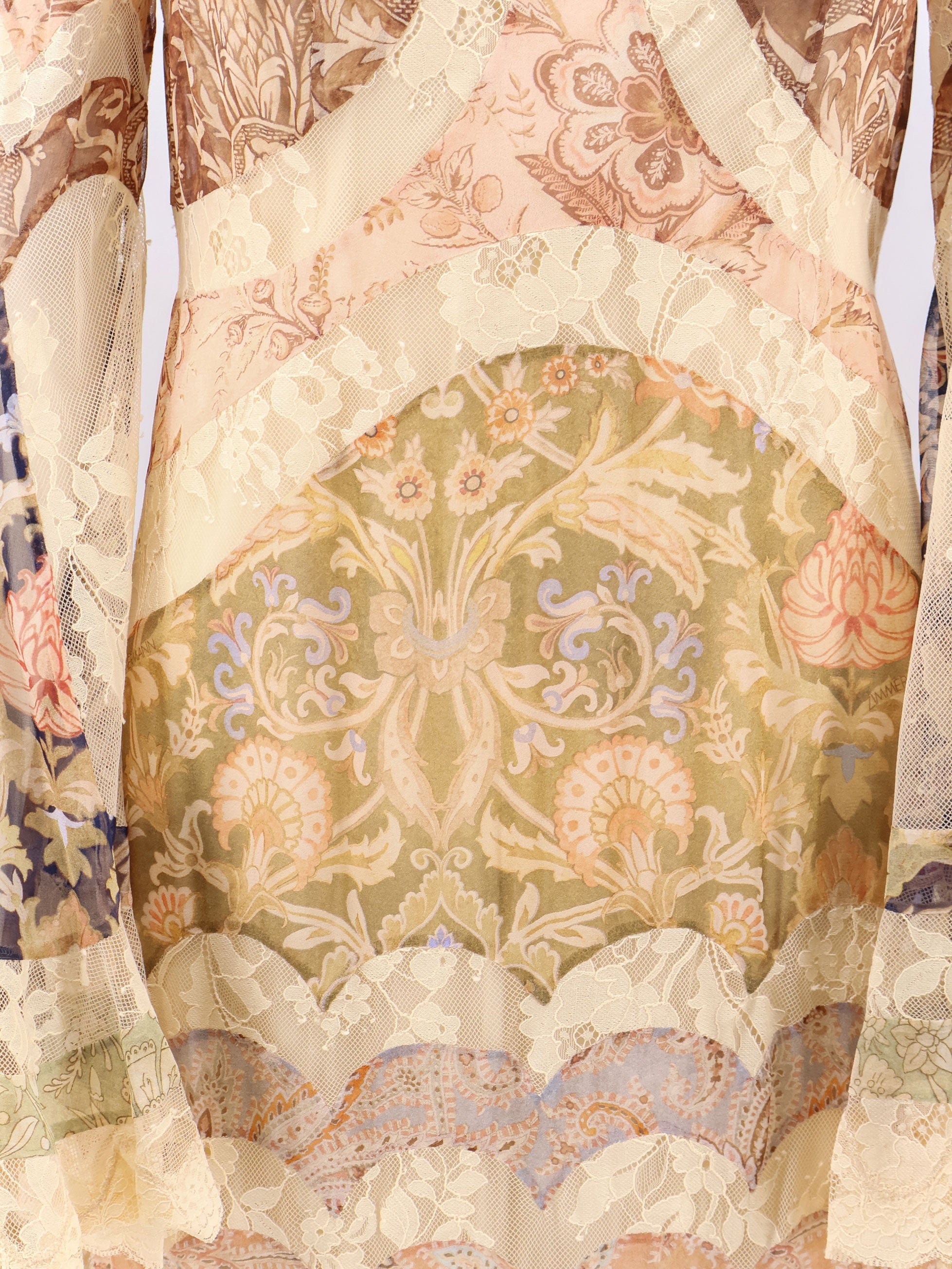 Zimmermann Valiant Panelled Gown Silk Dress